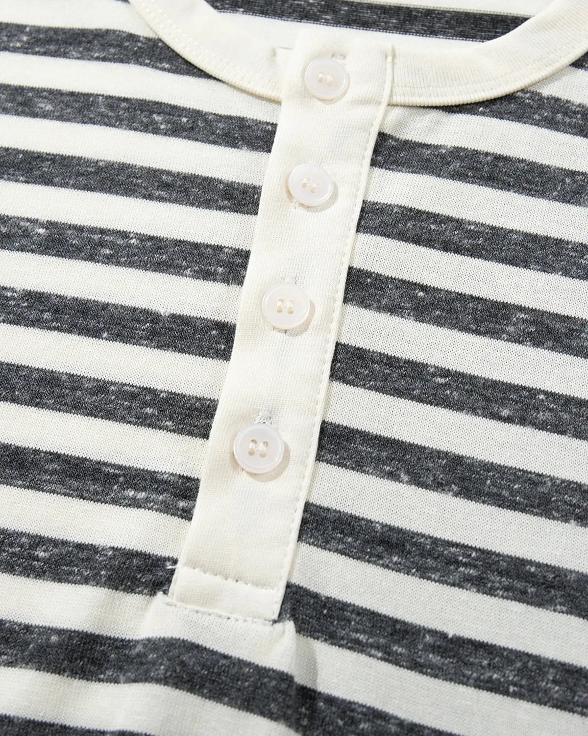 Striped Henley Relaxed T-shirt
