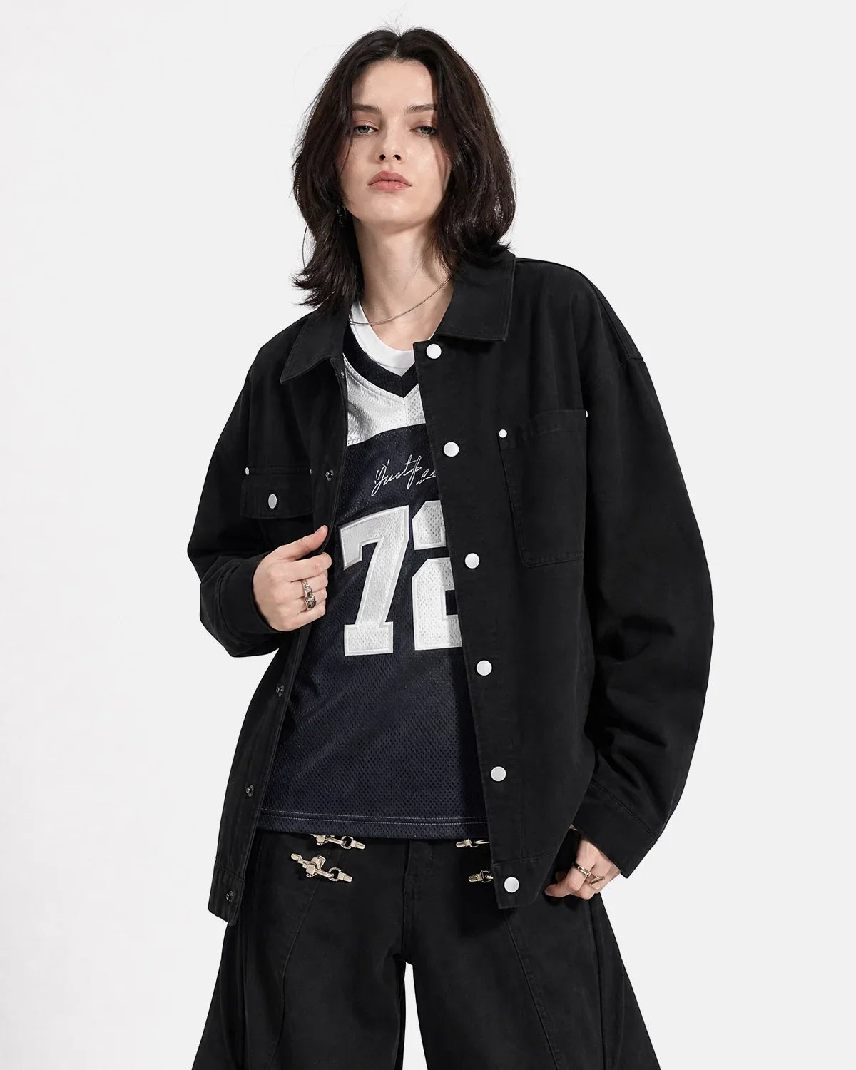 Veste de travail à poche asymétrique