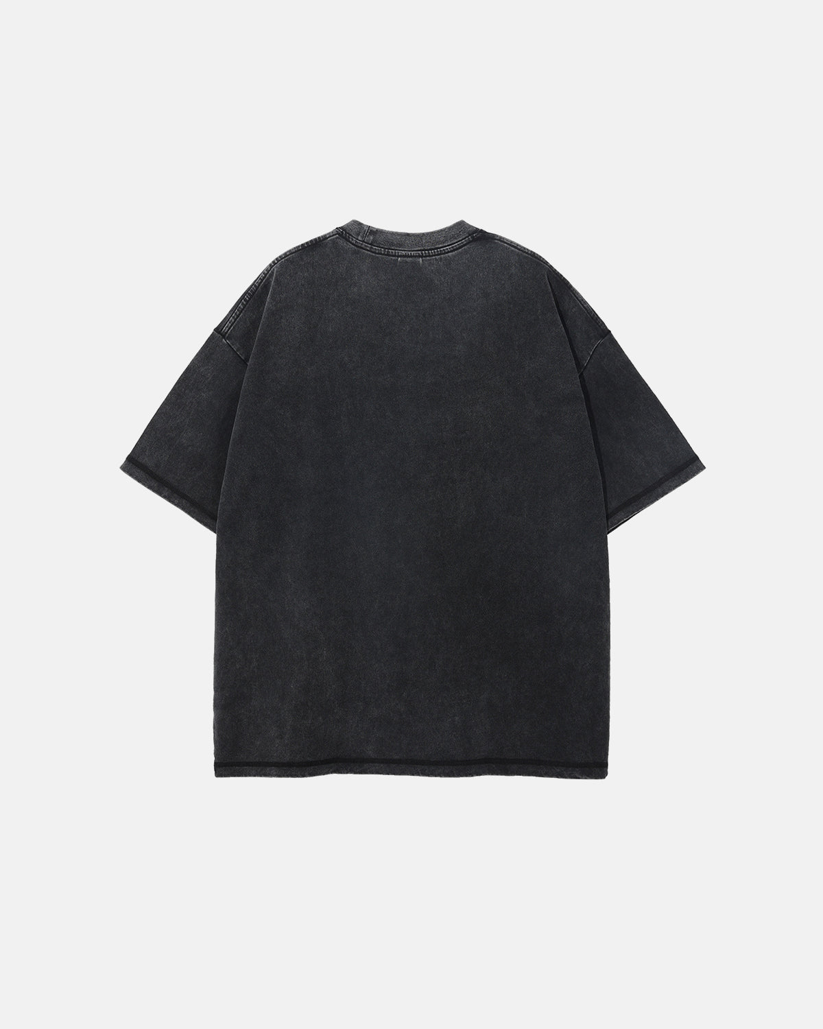 T-shirt délavé col montant