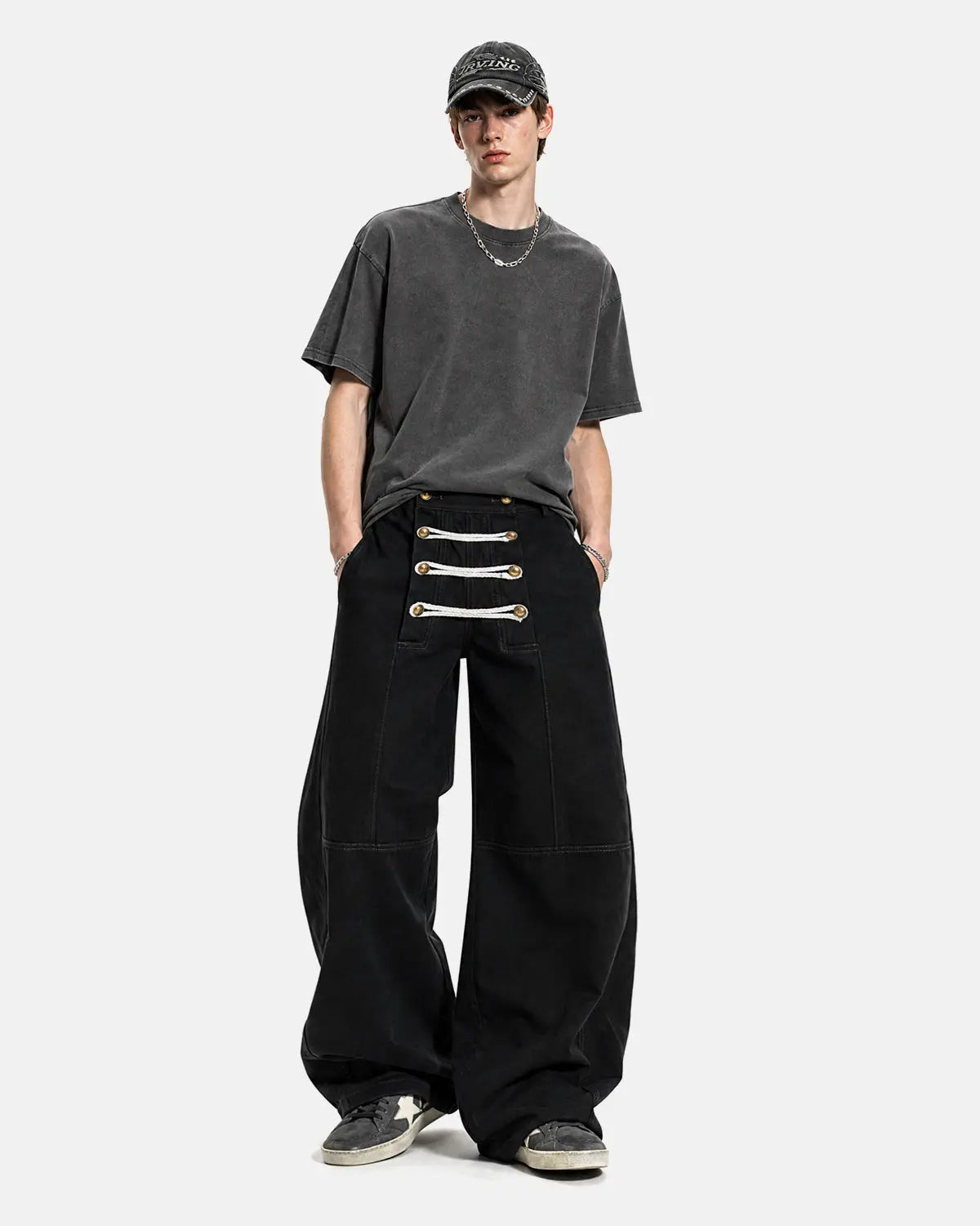 Braided Rope Barrel Pants