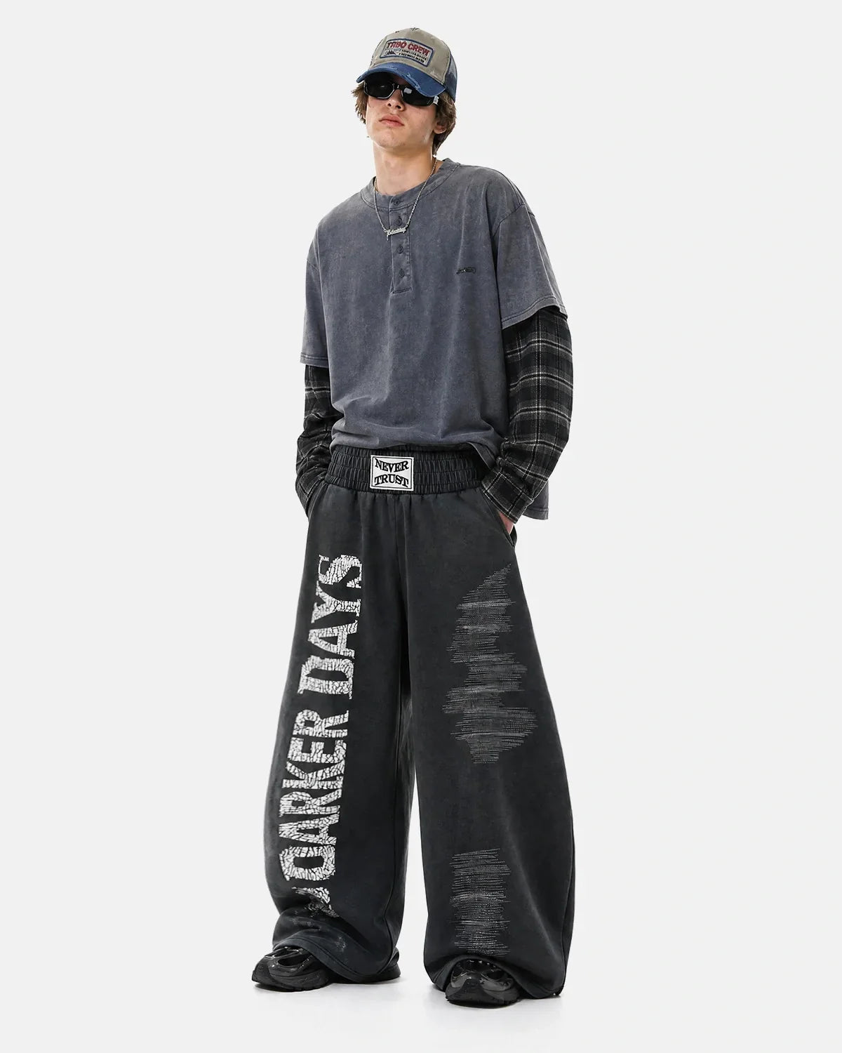 Washed Graphic Barrel Sweatpants