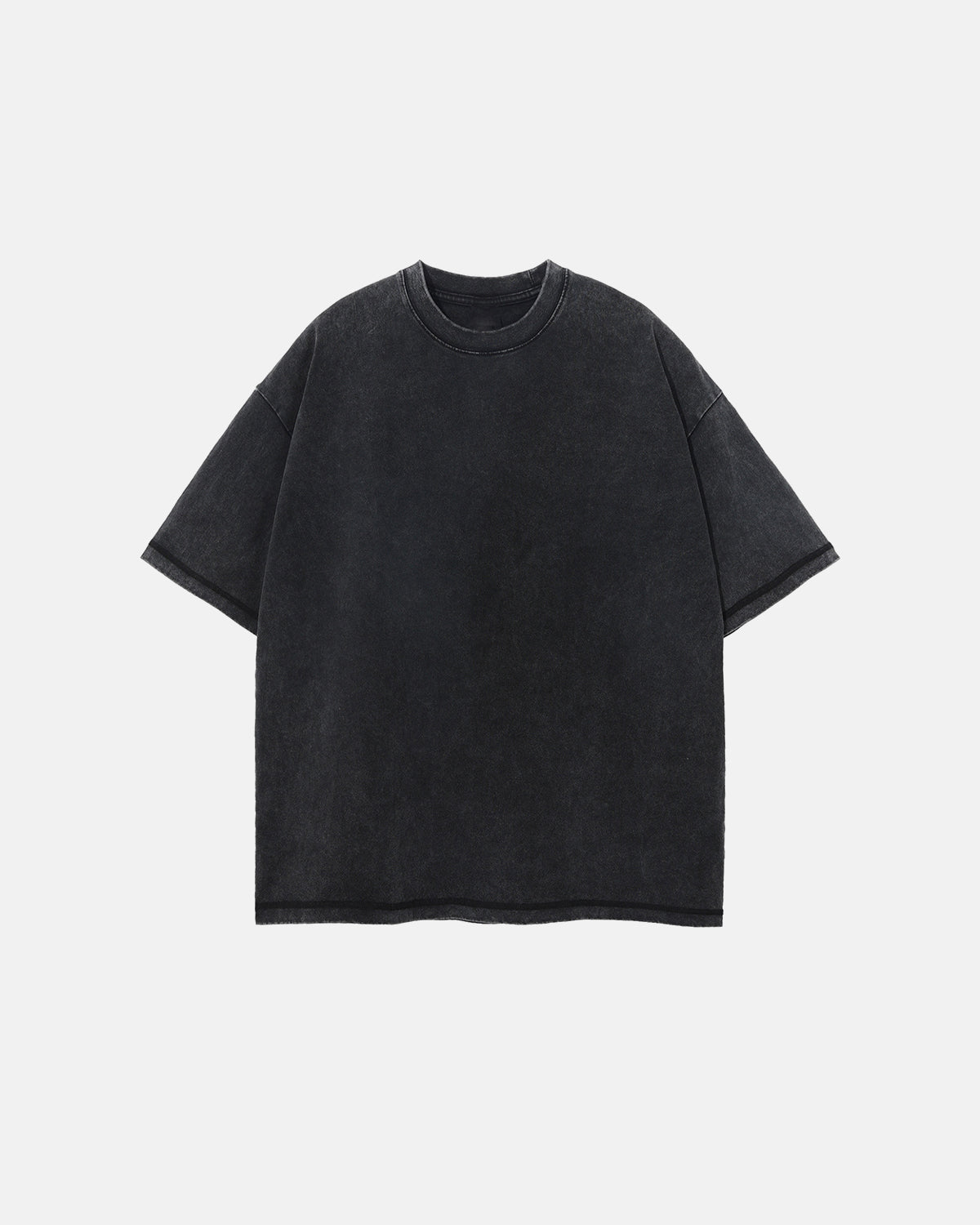 T-shirt délavé col montant