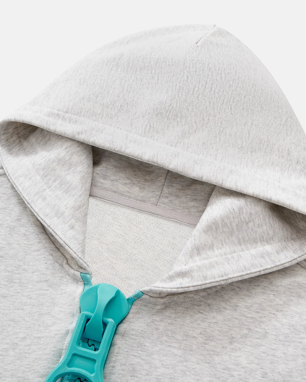 Contrast Chunky Zip Up Hoodie