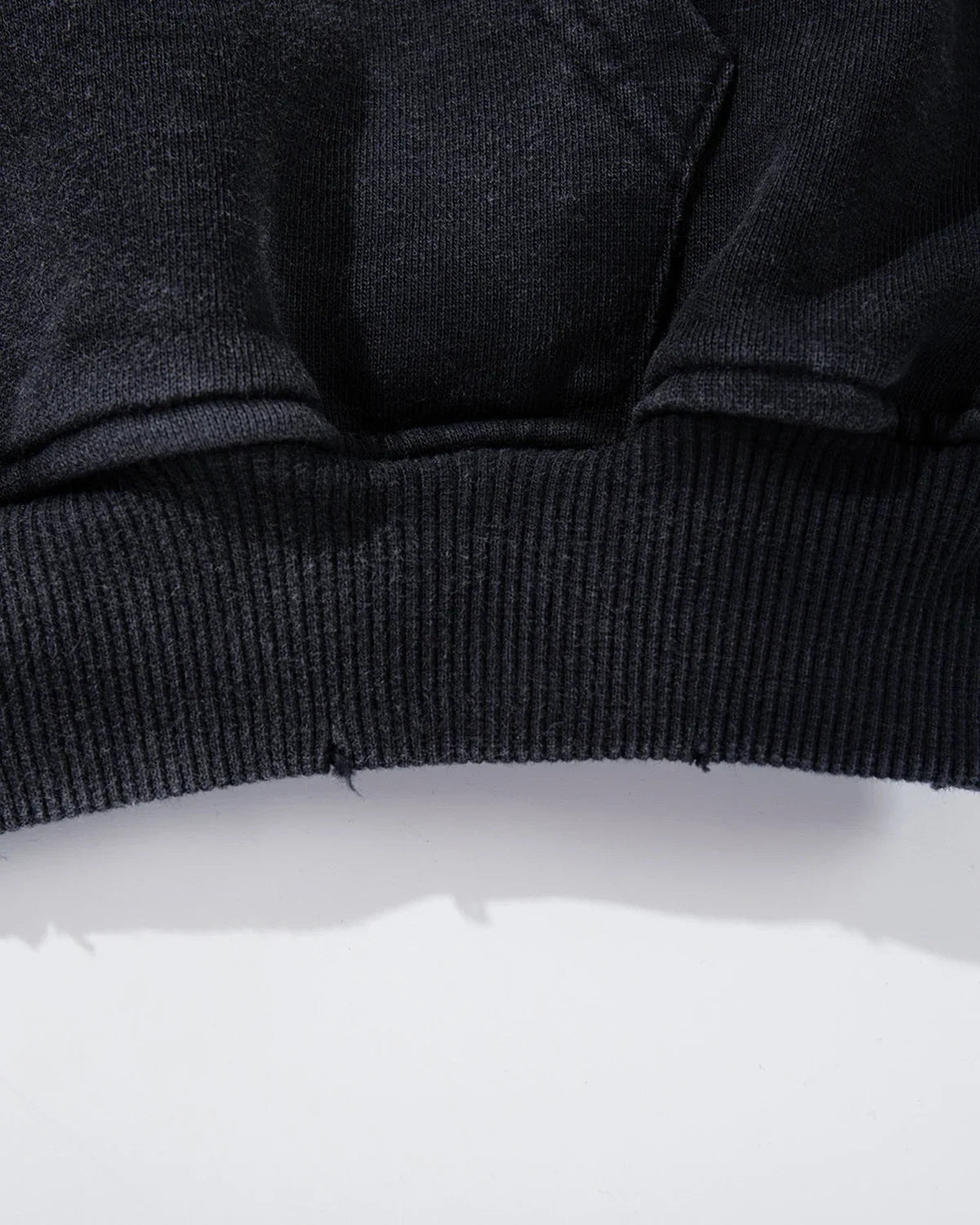 Graffiti Washed Zip Up Hoodie