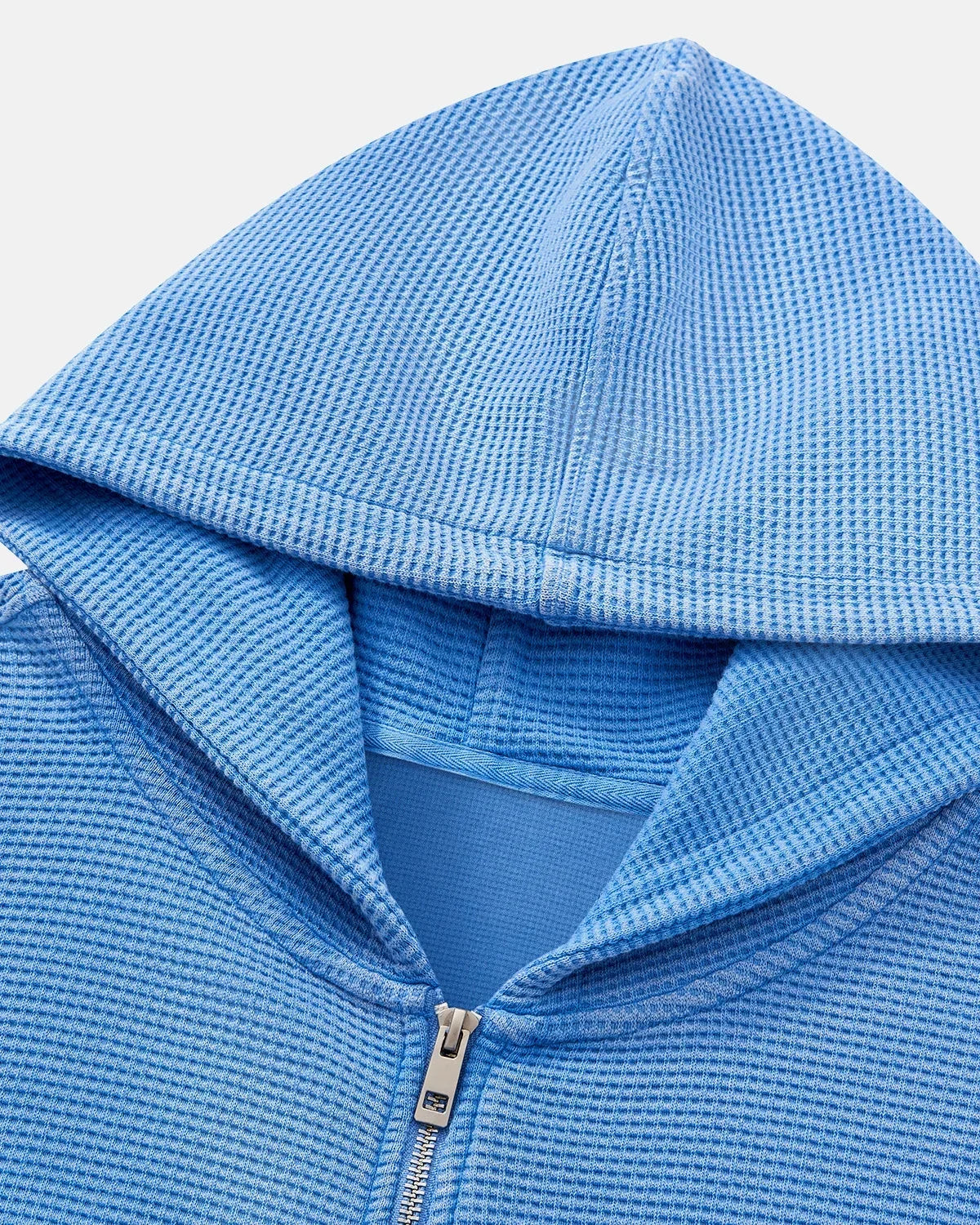 Sweat à capuche zippé gaufré délavé vintage