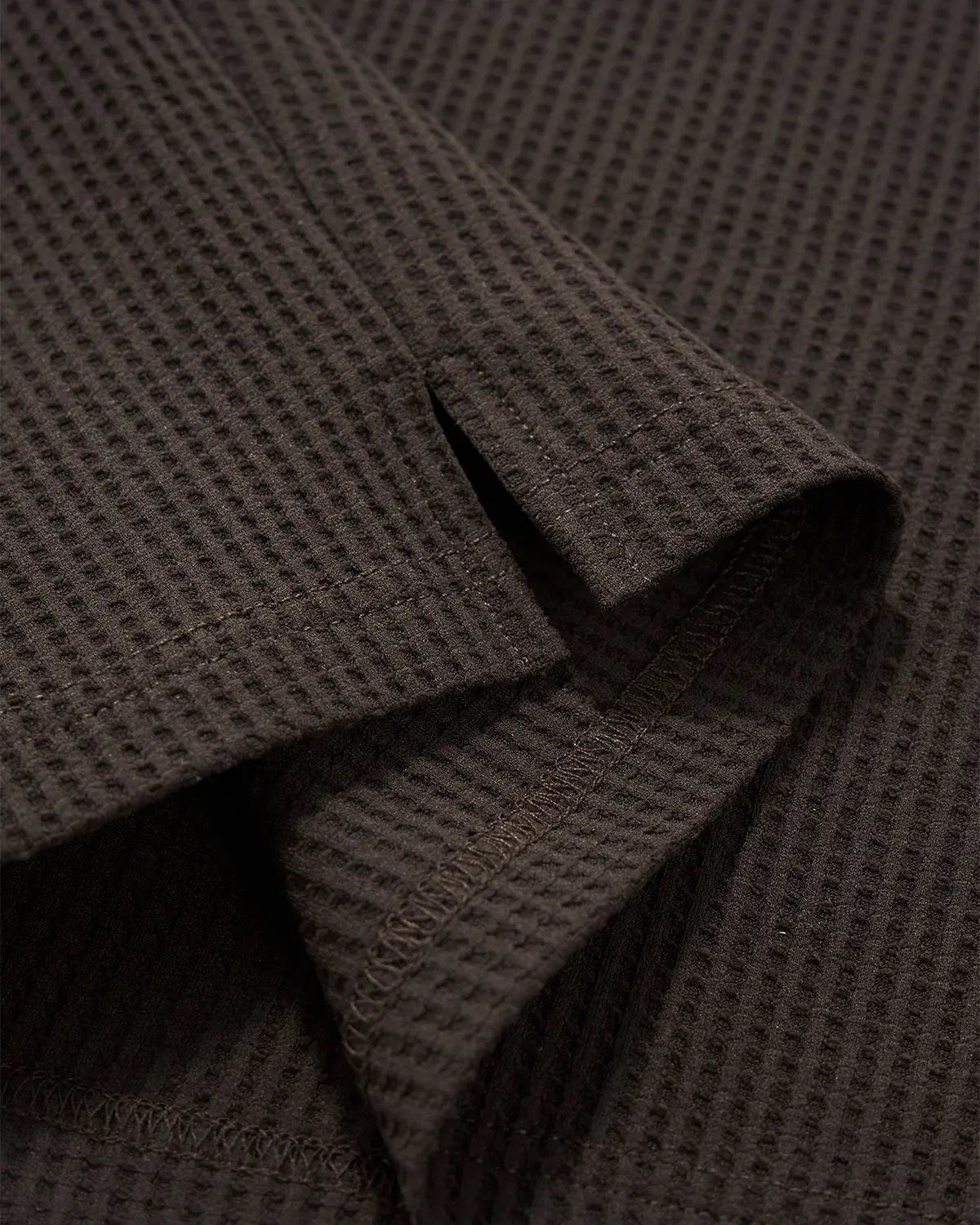 Waffle Long Sleeve Polo Shirts