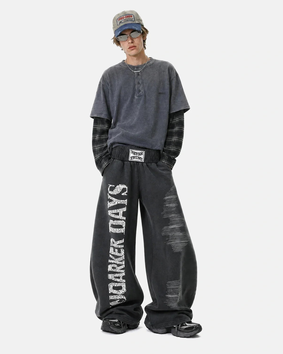 Washed Graphic Barrel Sweatpants