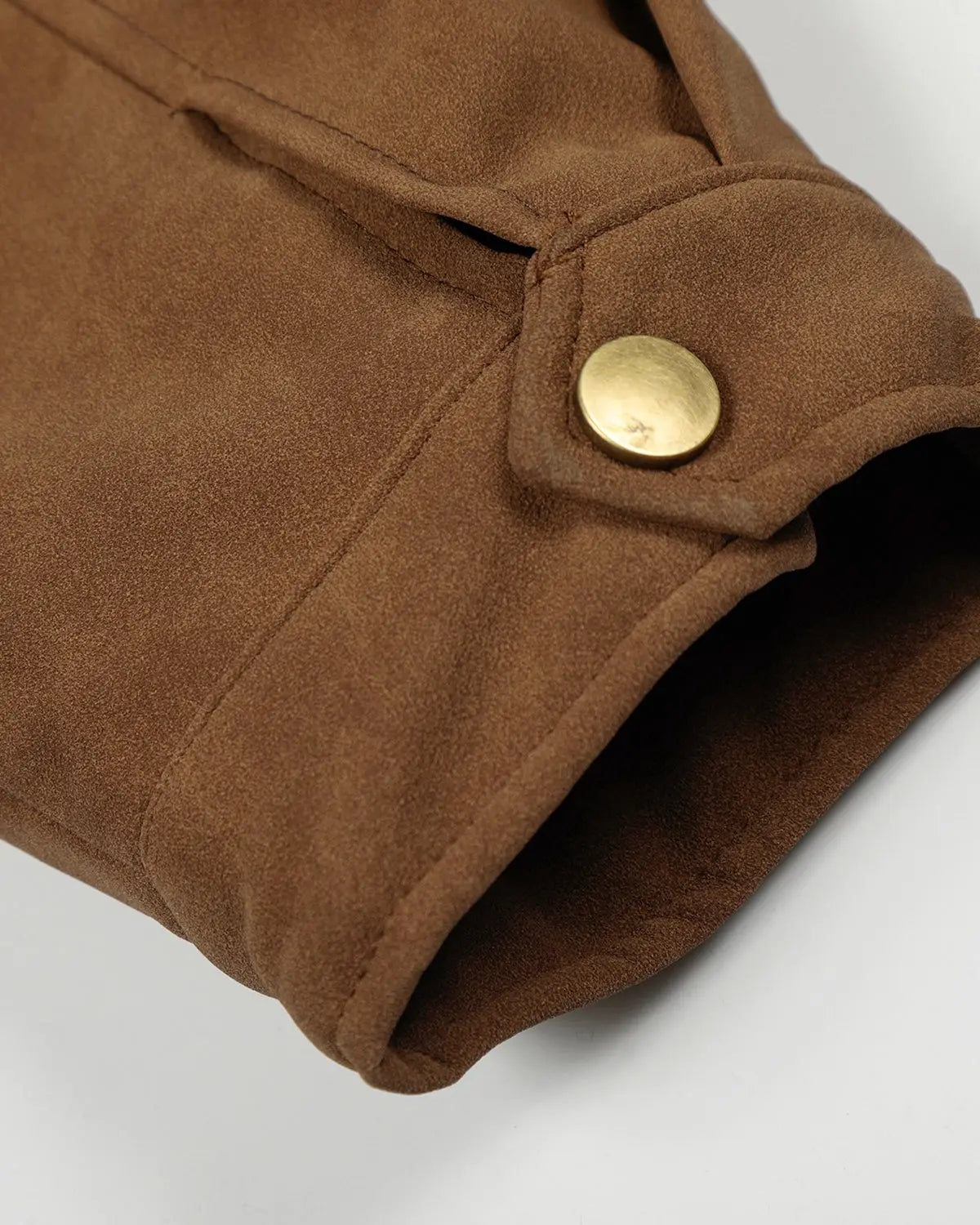 Horse Embroidery Suede Clasp Padded Jacket