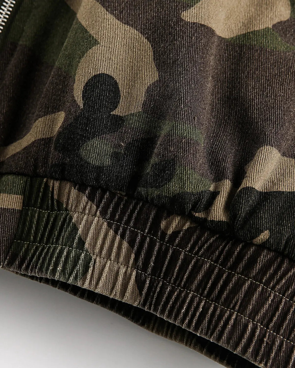 Camo Faux Fur Lined Bomber Jacket MADXMARX