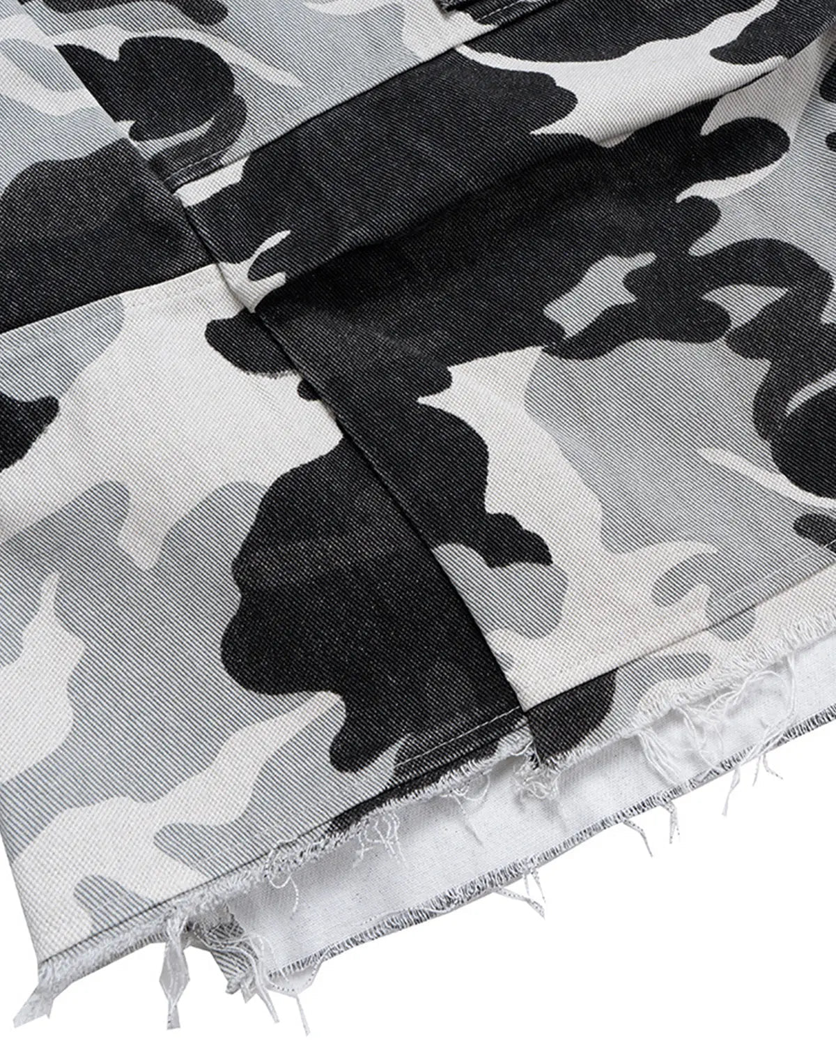 Glitter Camo Cargo Longline Shorts