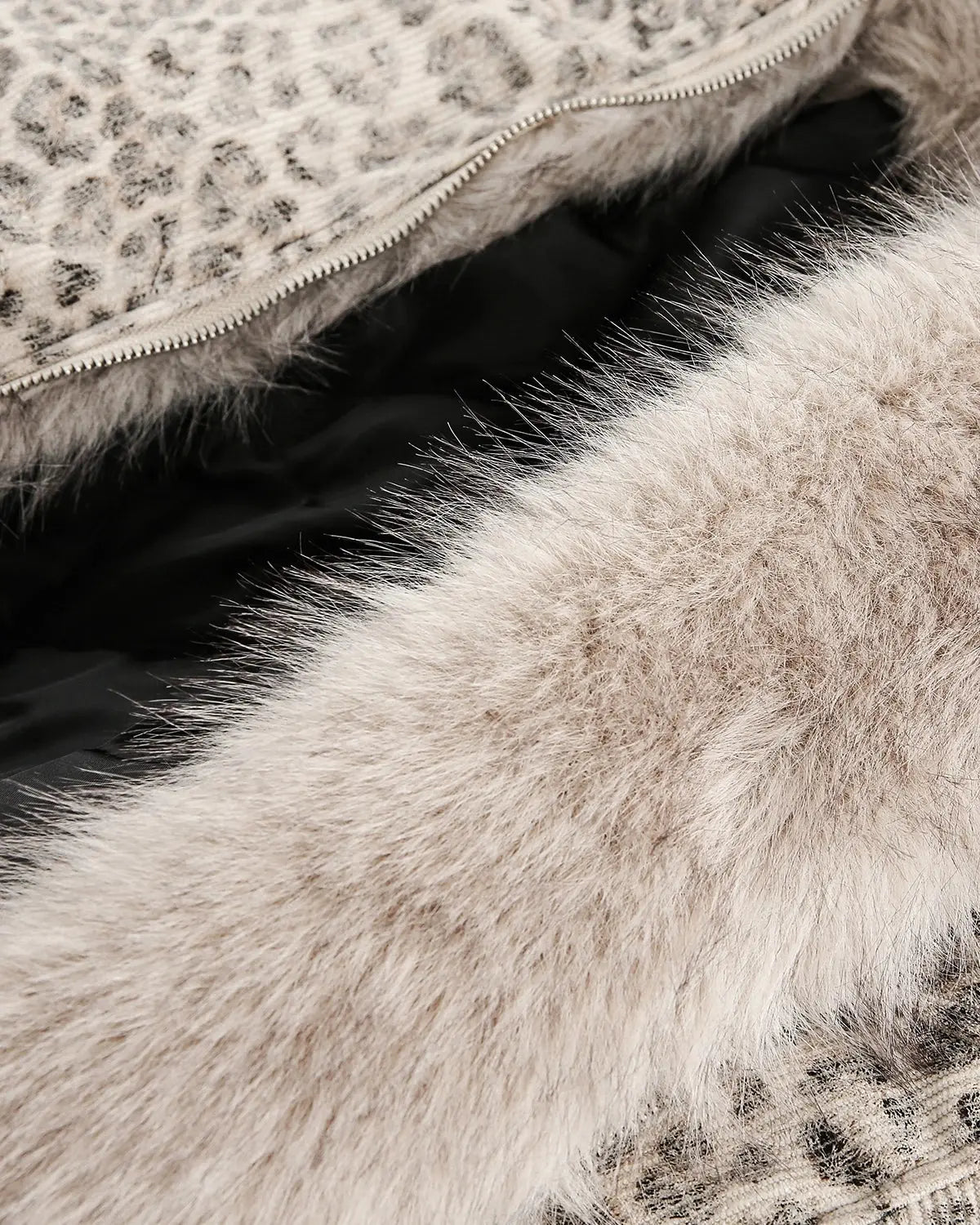 Leopard Faux Fur Lined Bomber Jacket MADXMARX