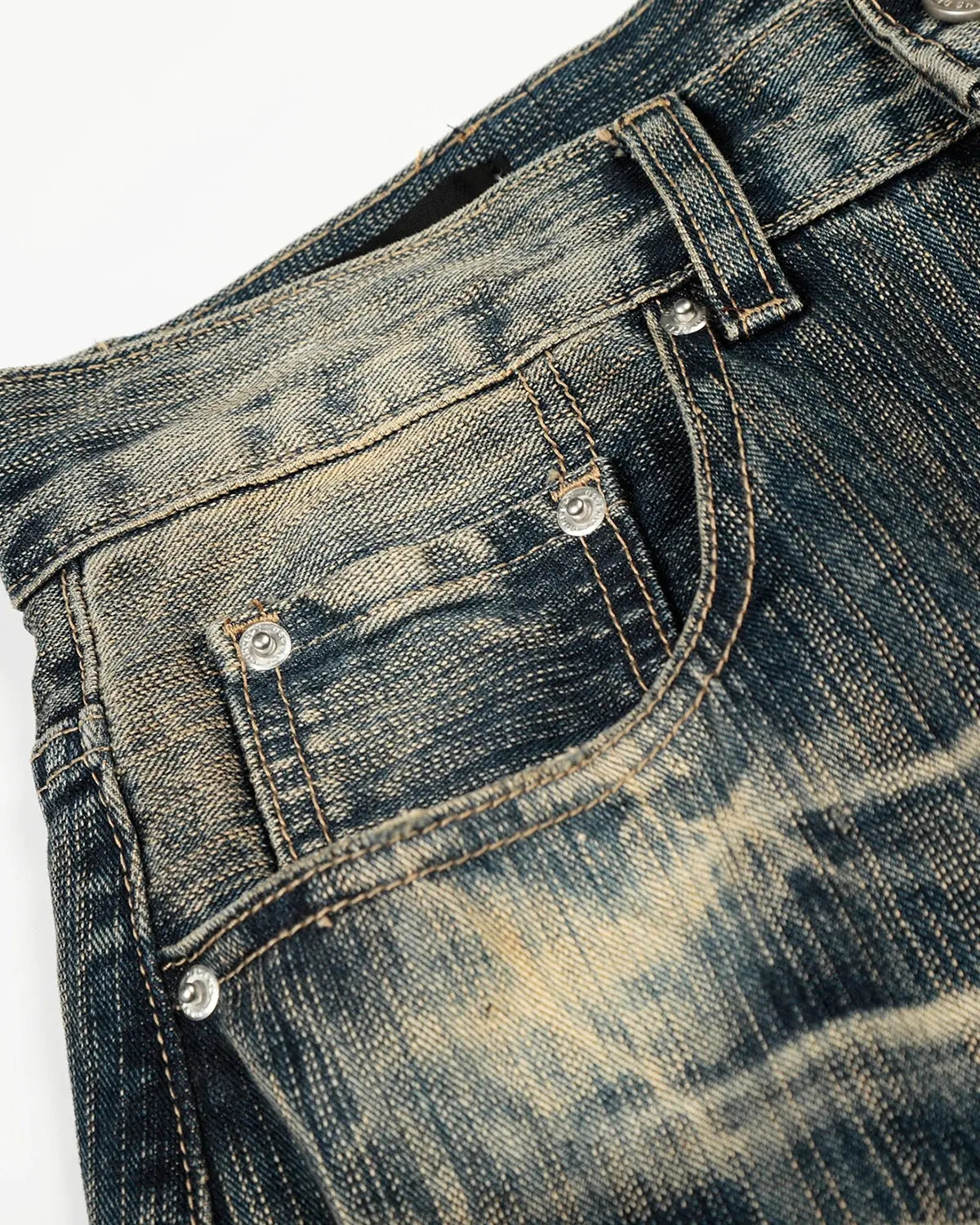 Bamboo Weave Barrel Baggy Jeans MADXMARX