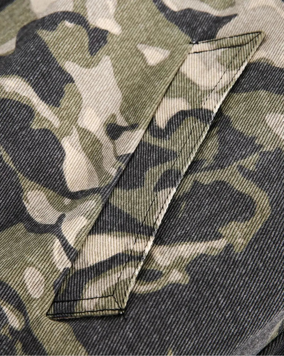 Camo Faux Fur Padded Hooded Jacket MADXMARX