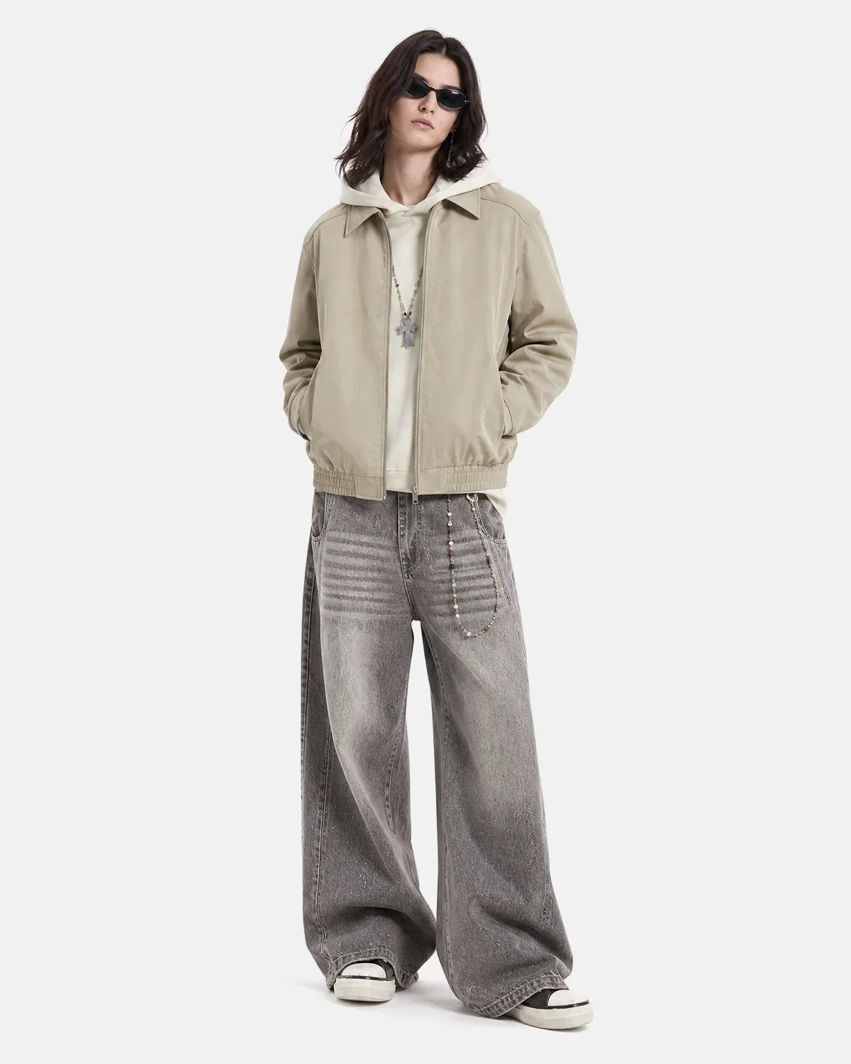 Minimalist PU Leather Zip Up Jacket