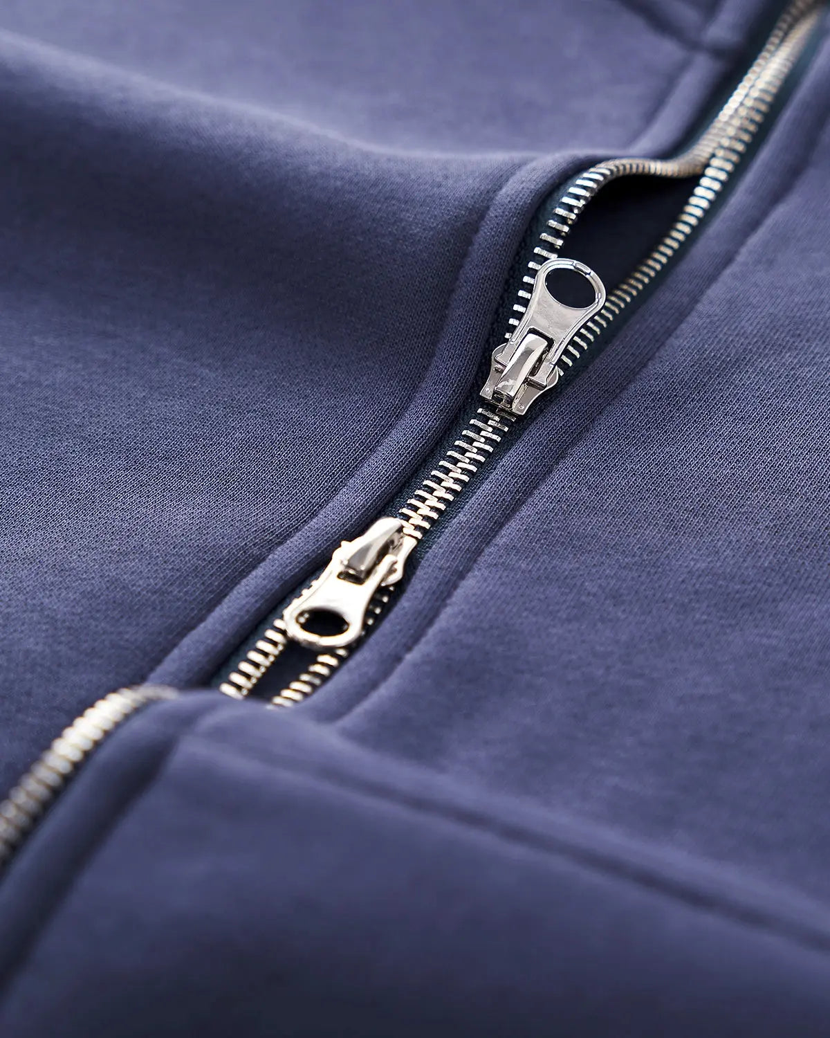 High Collar Fleece Double Zip-Up Hoodies MADXMARX
