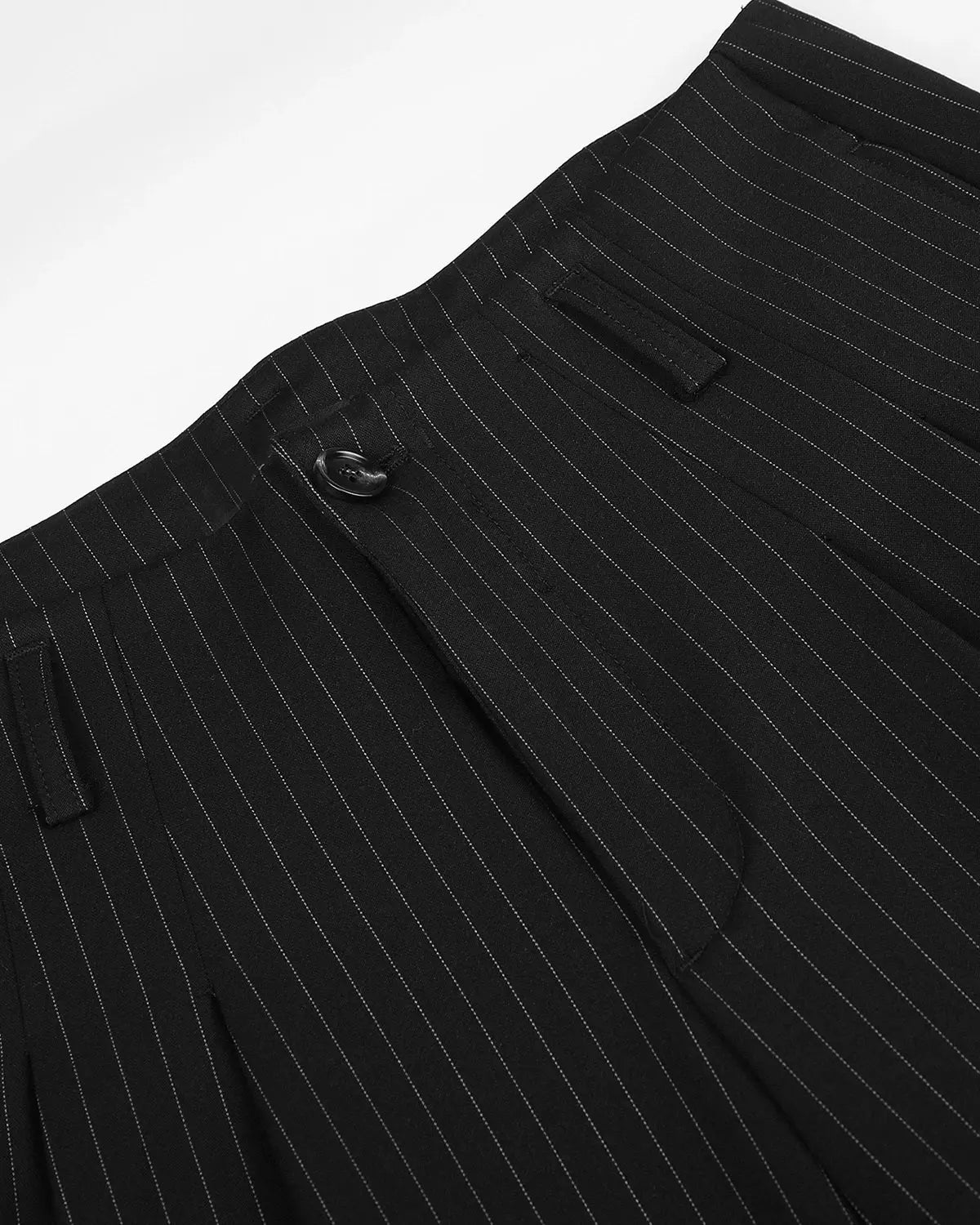 Pinstripe Pleated Barrel Tailored Pants