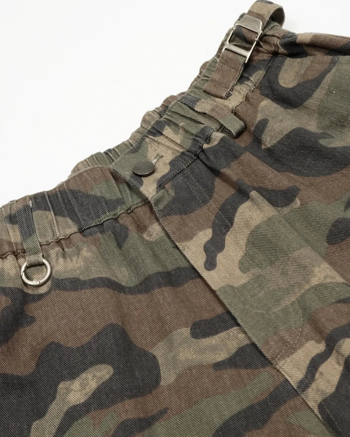 Grey Camo Utility Longline Shorts