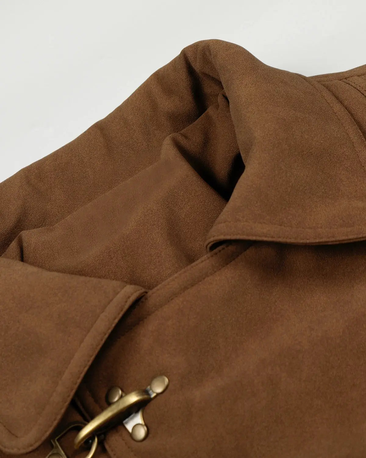 Horse Embroidery Suede Clasp Padded Jacket