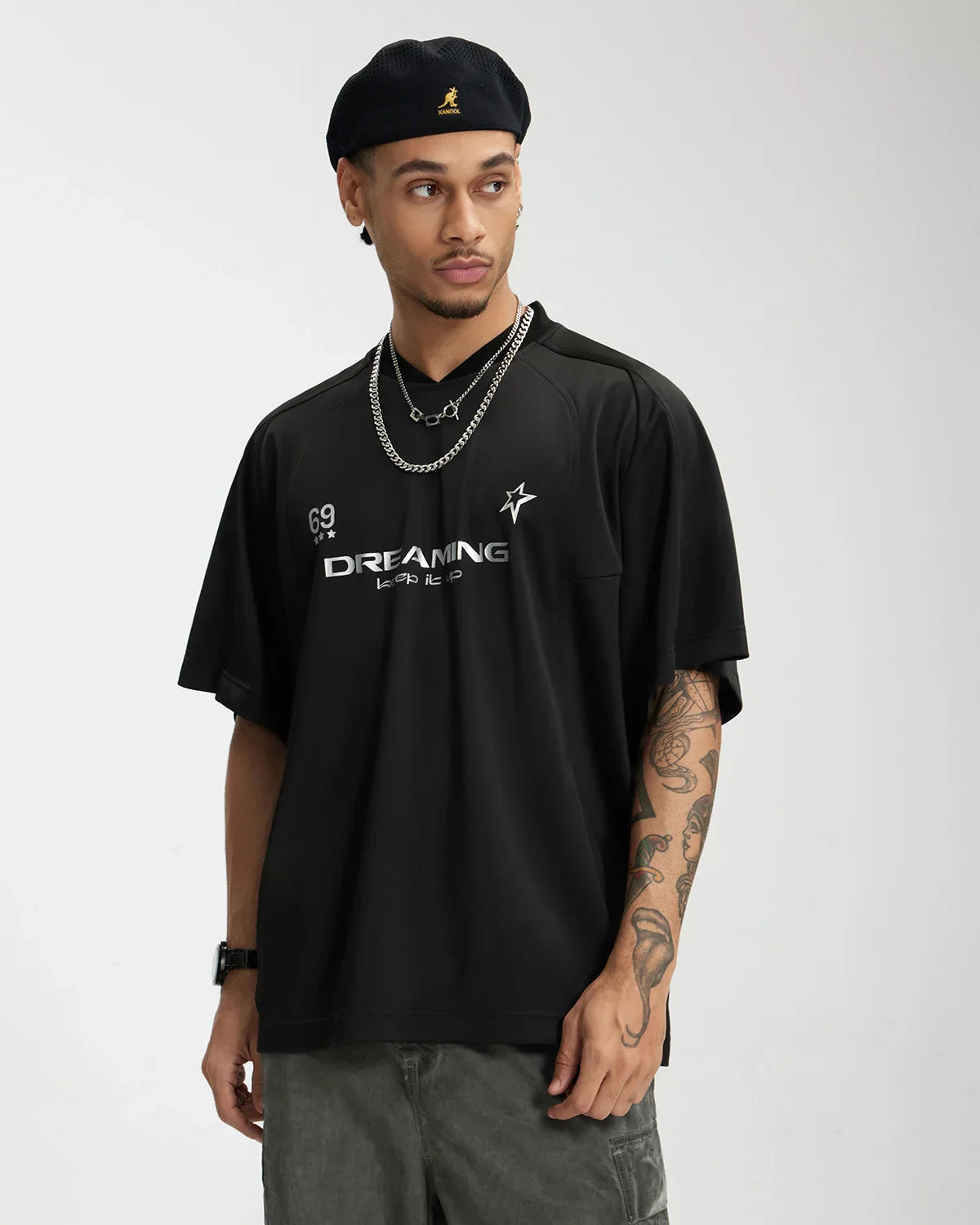 Maillot de sport imprimé effet métallisé