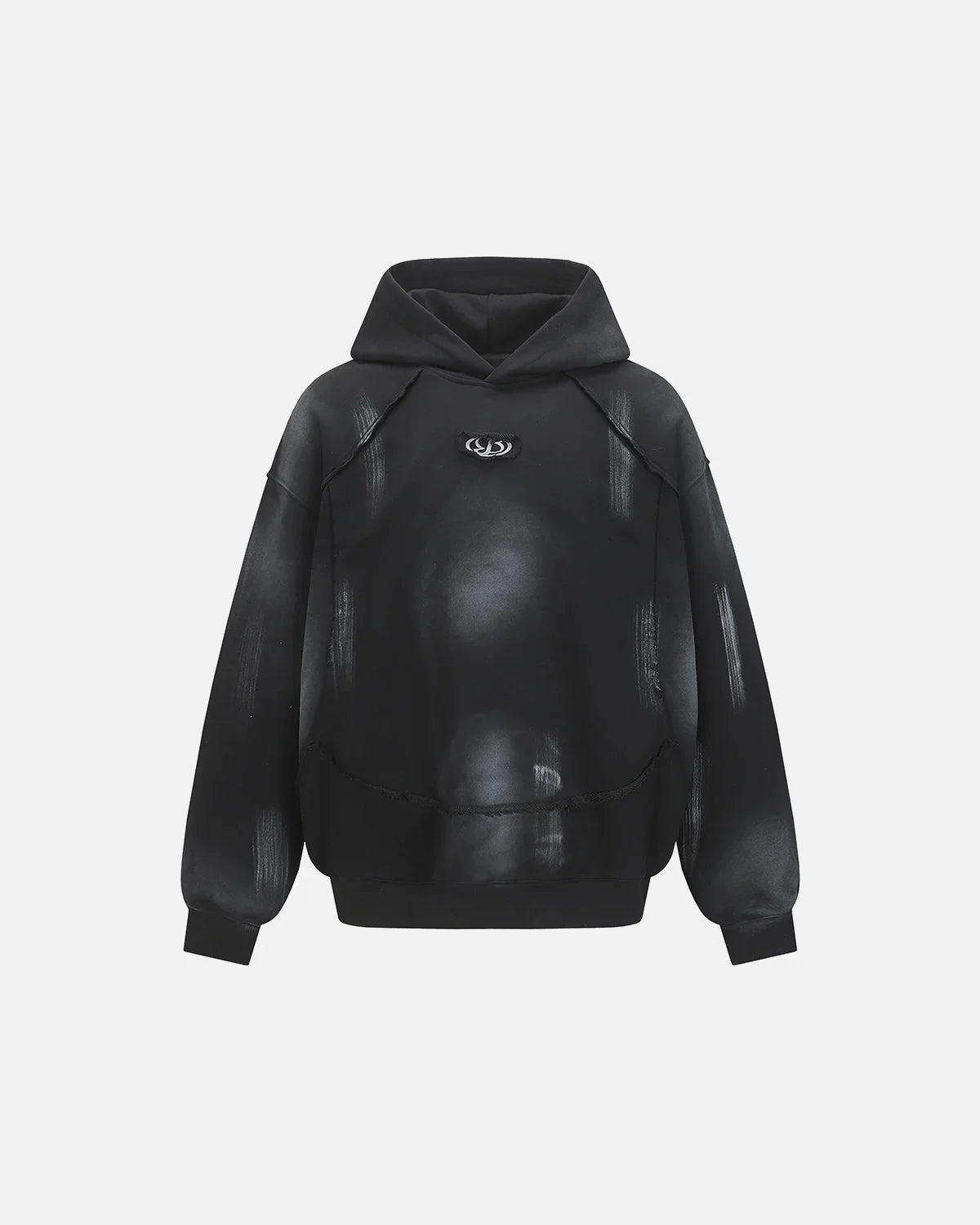 Washed Raw Edge Boxy Hoodie