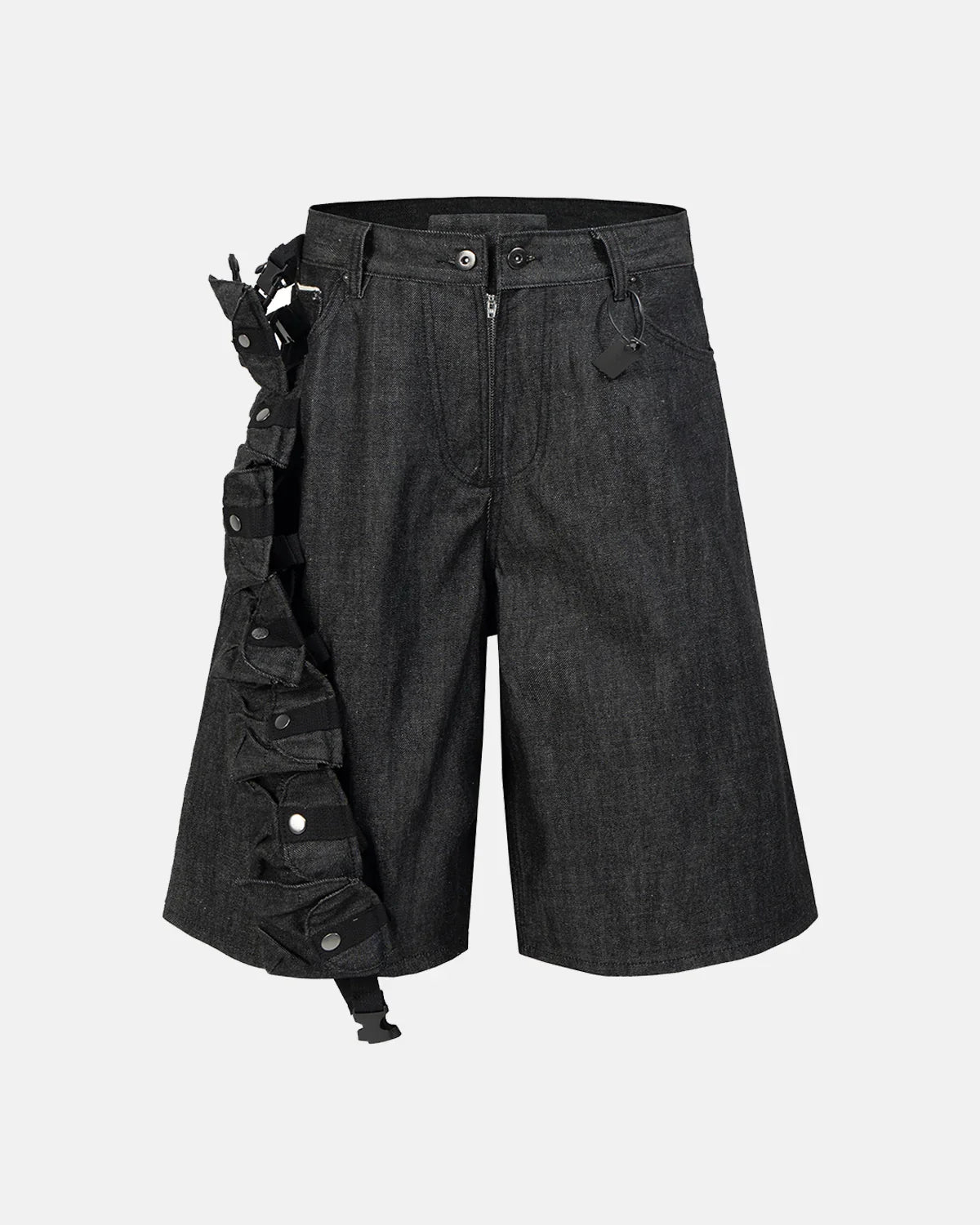 Raw Denim Tactical Cargo Jorts