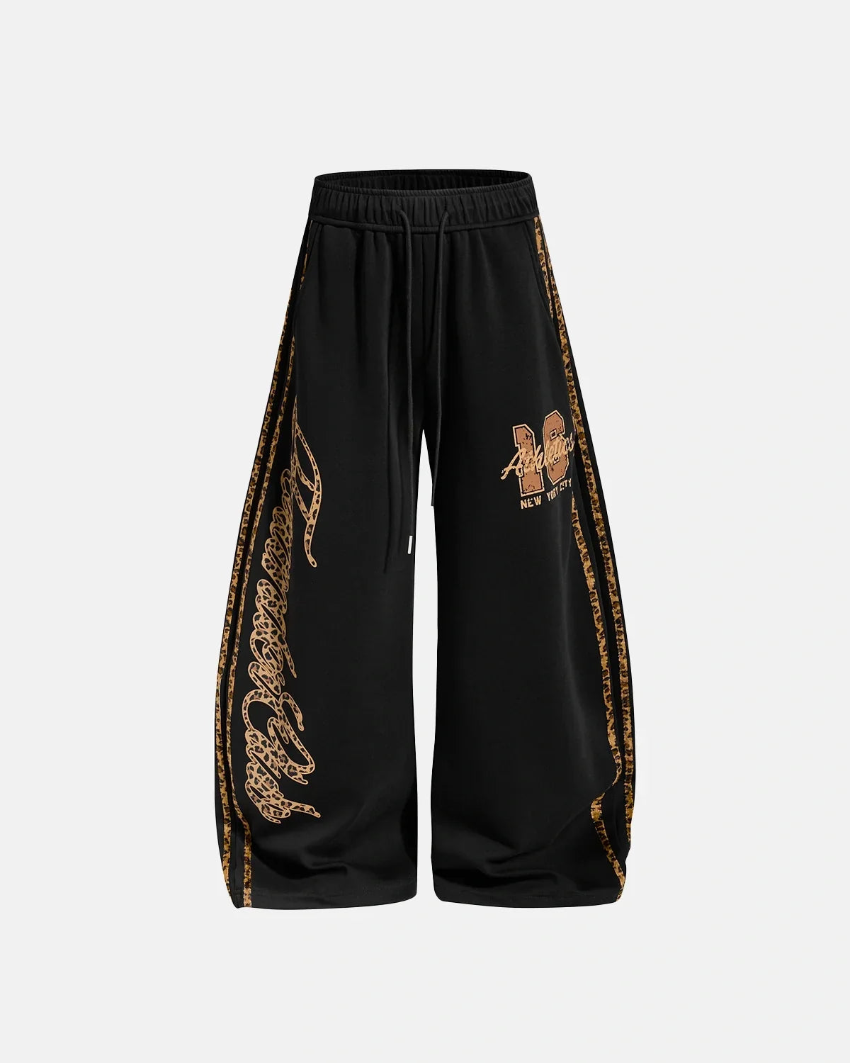 Leopard Stripe Graphic Barrel Sweatpants