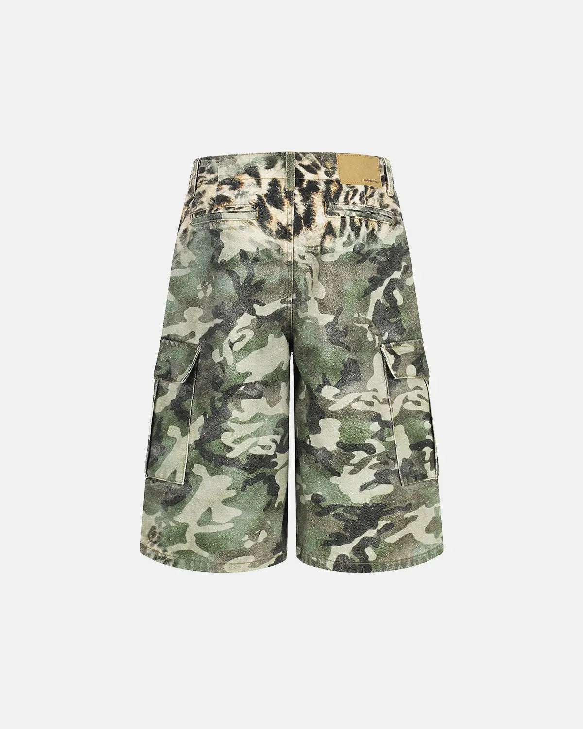 Leopard Camo Cargo Longline Shorts