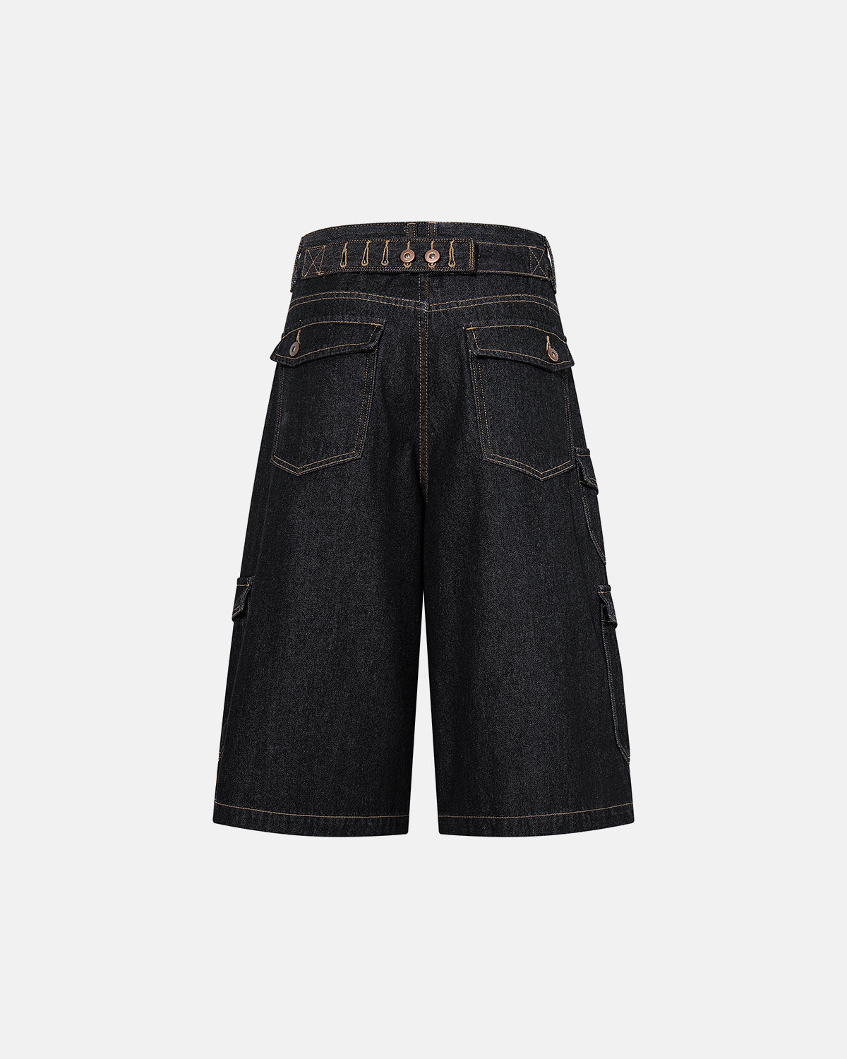 Raw Denim Longline Cargo Jorts