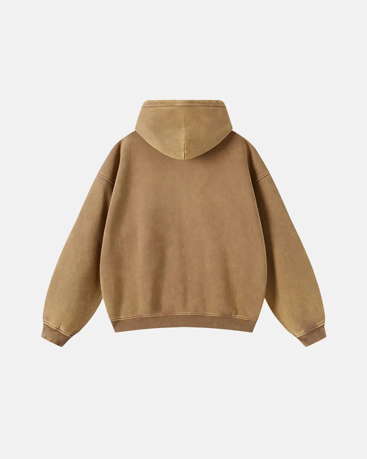 Washed Distressed Fleece Zip Up Hoodies