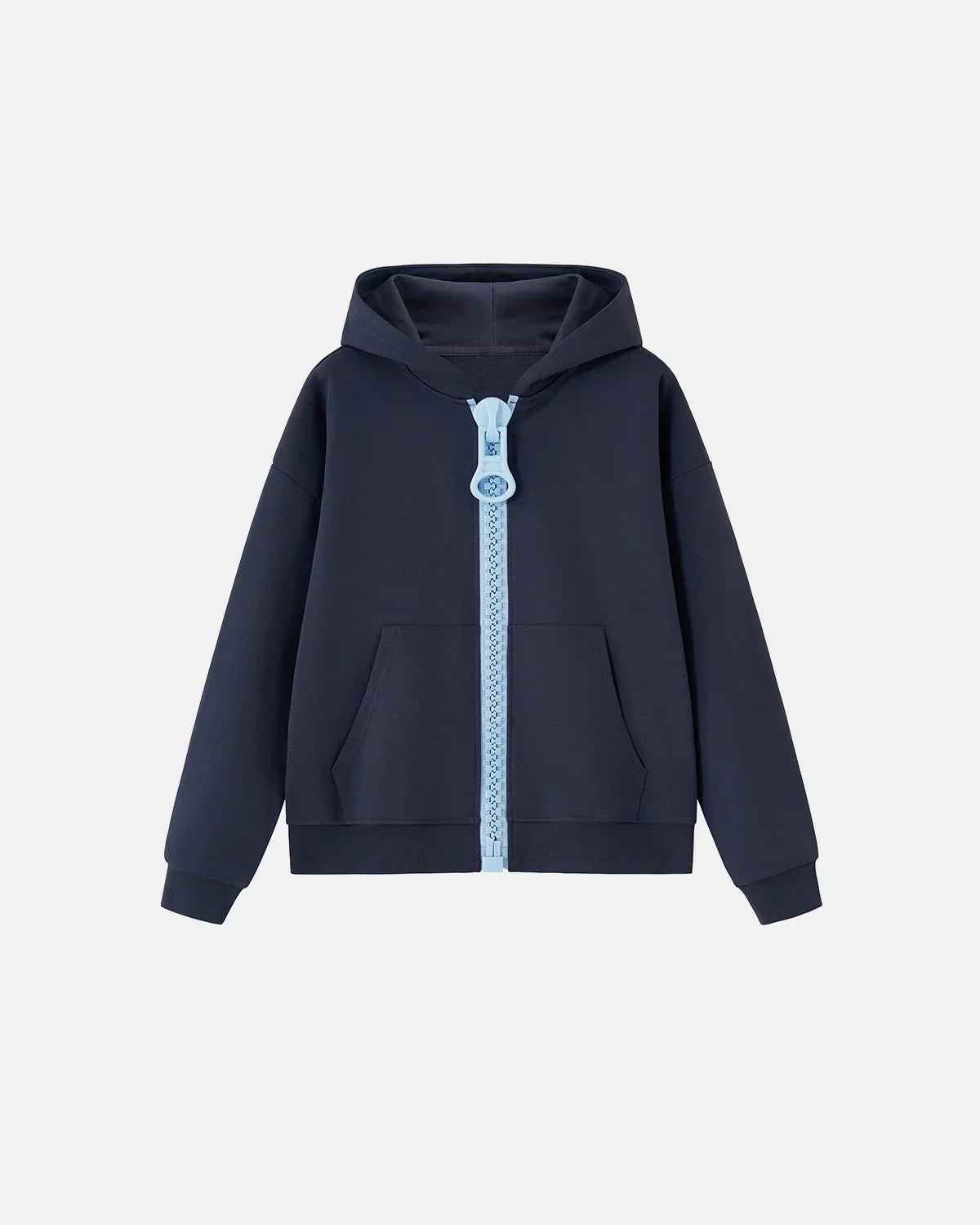 Contrast Chunky Zip Up Hoodie