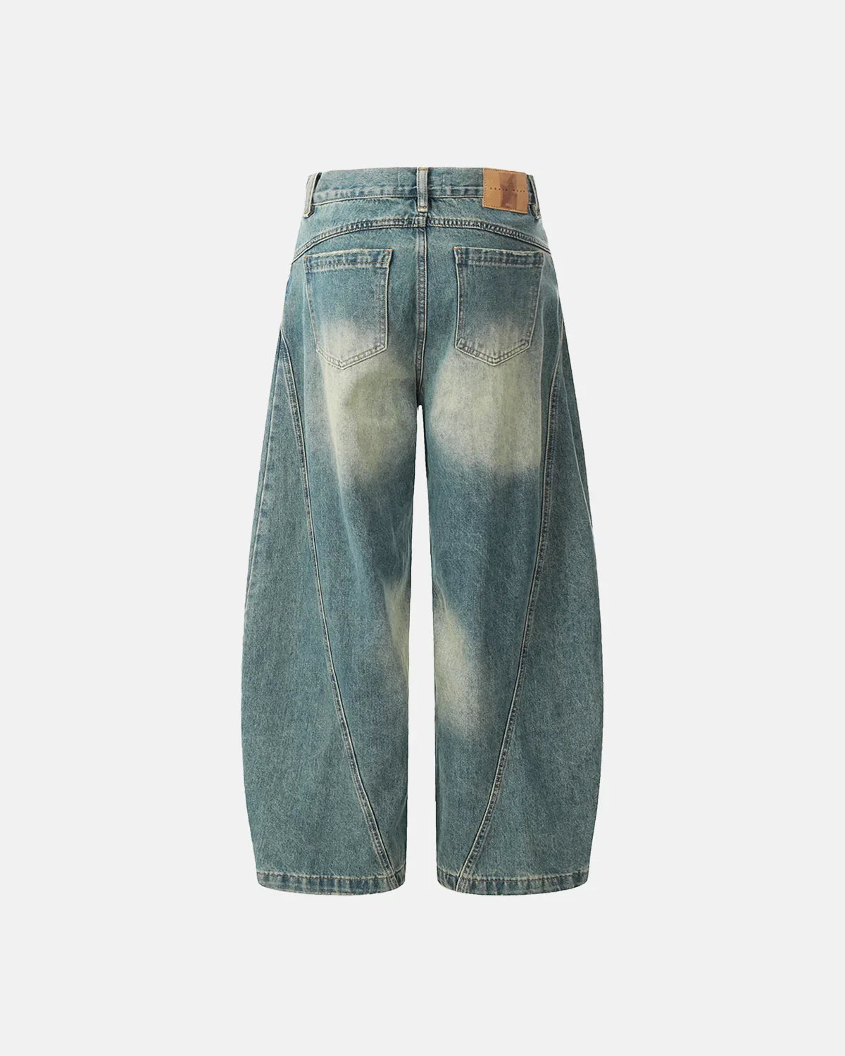 Acid Wash Baggy Barrel Jeans