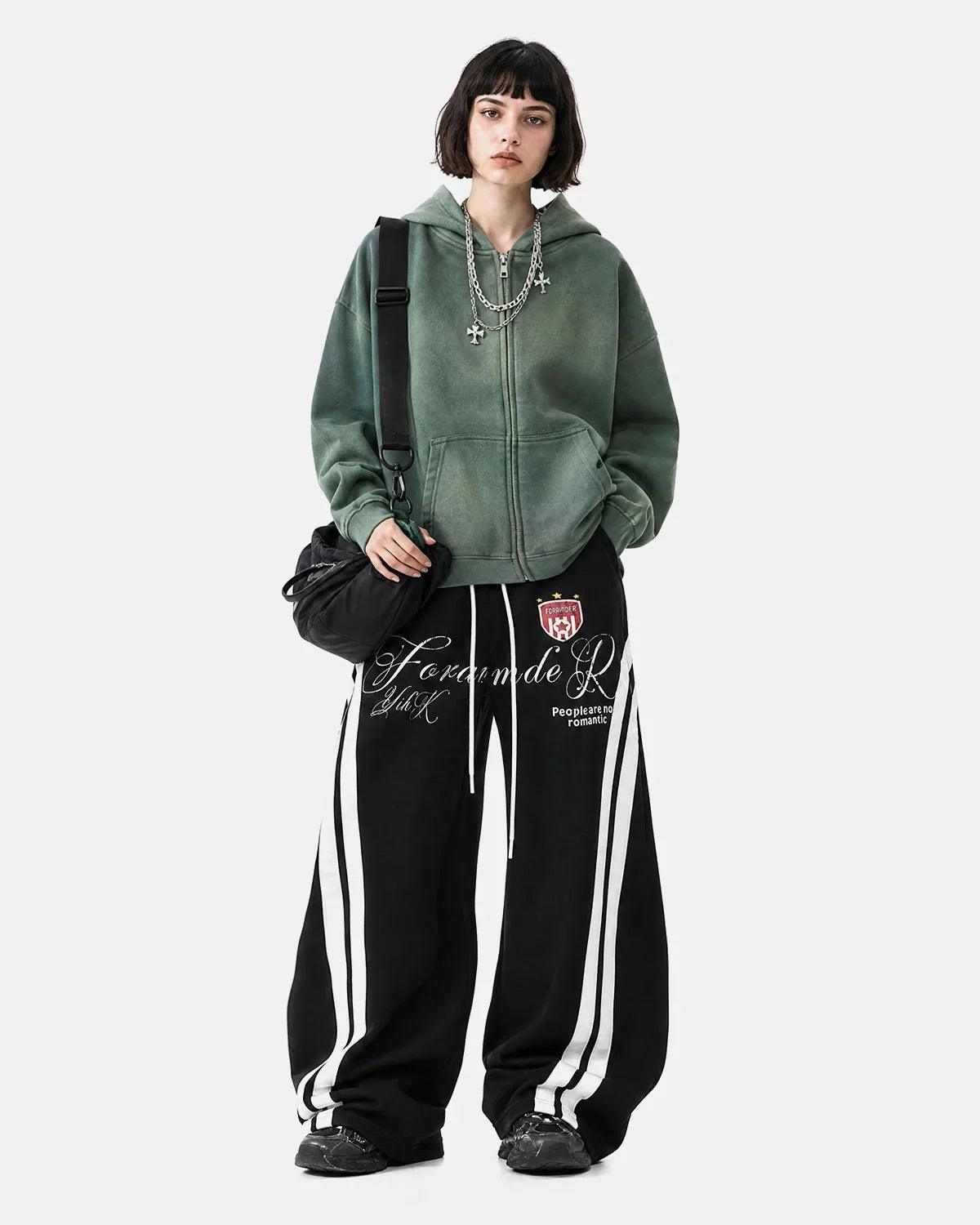 Washed Stripe Barrel Sweatpants