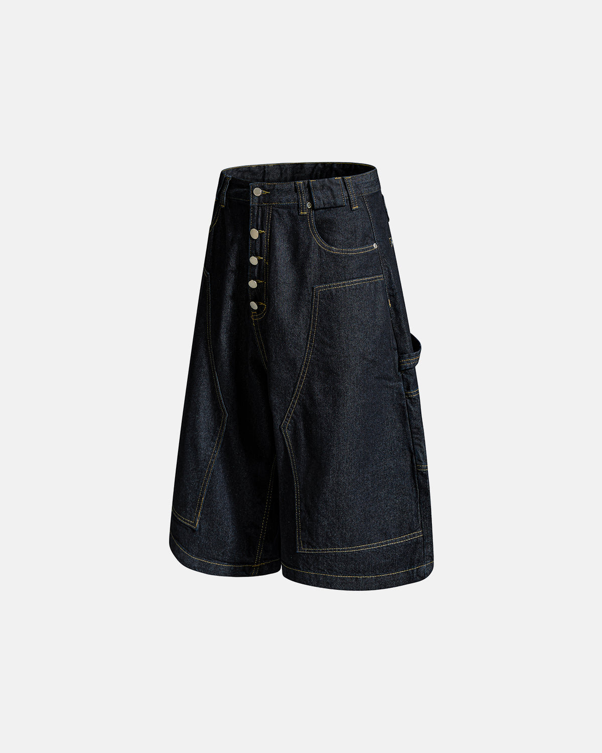 Cinch Back Buttons Up Cargo Jorts