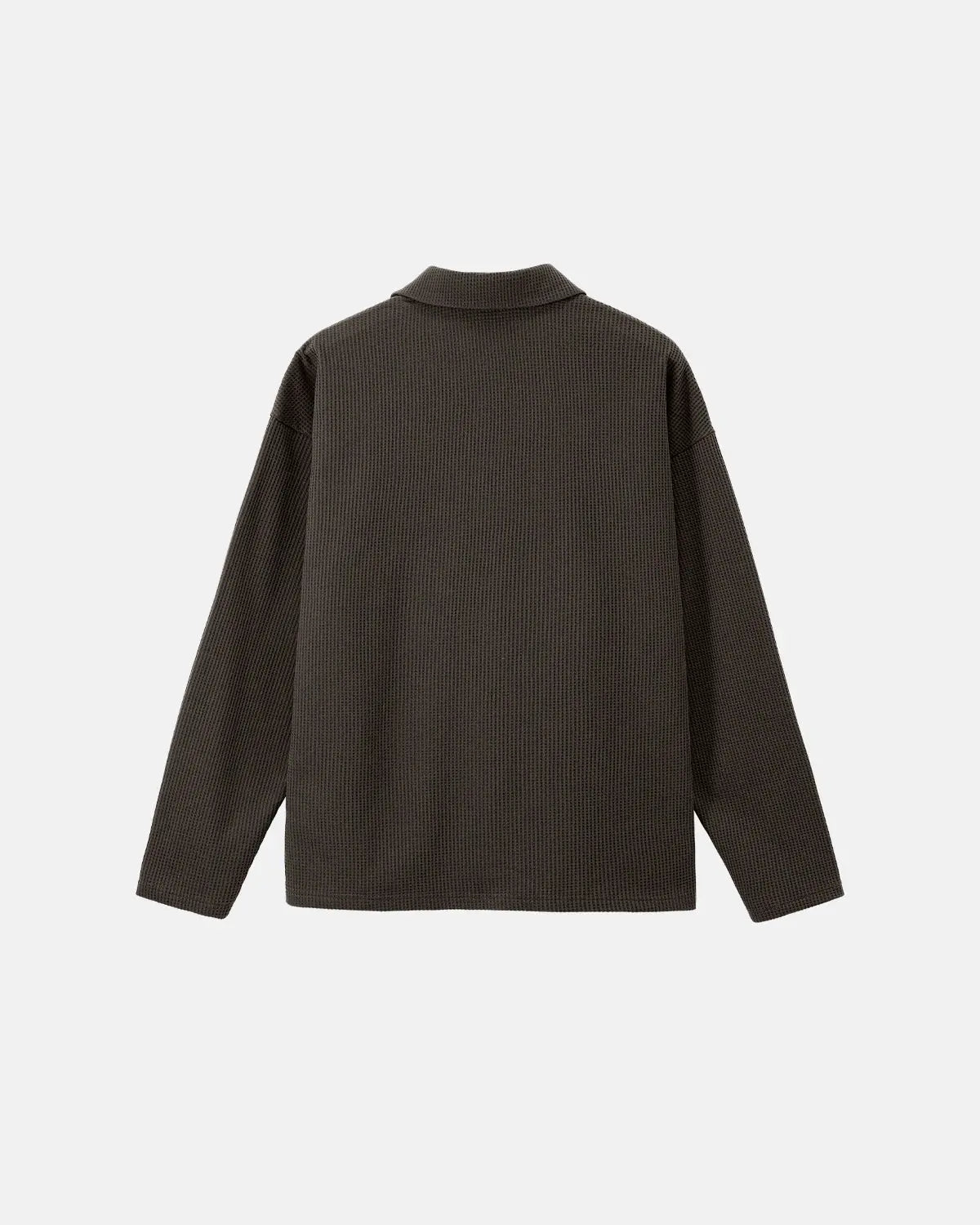 Waffle Long Sleeve Polo Shirts