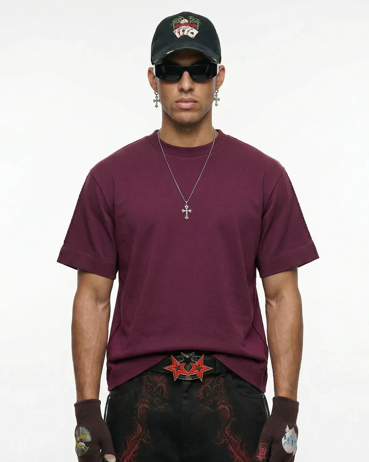 T-shirt respirant rafraîchissant avec détails de surpiqûres