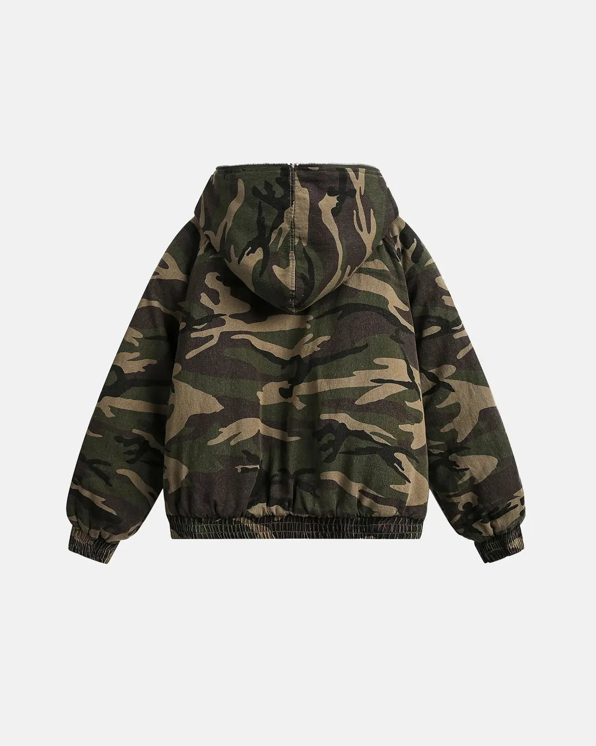 Camo Faux Fur Lined Bomber Jacket MADXMARX