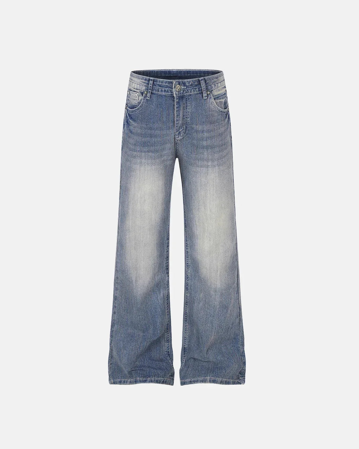 Bamboo Weave Embroidered Bootcut Jeans