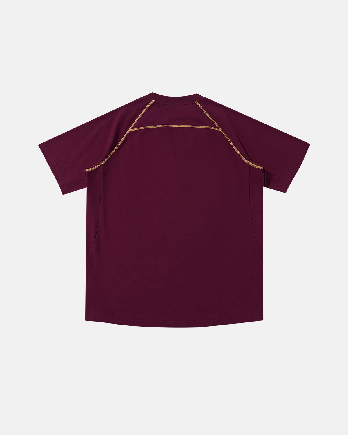Contrast Color Stiching Stretch T-shirt