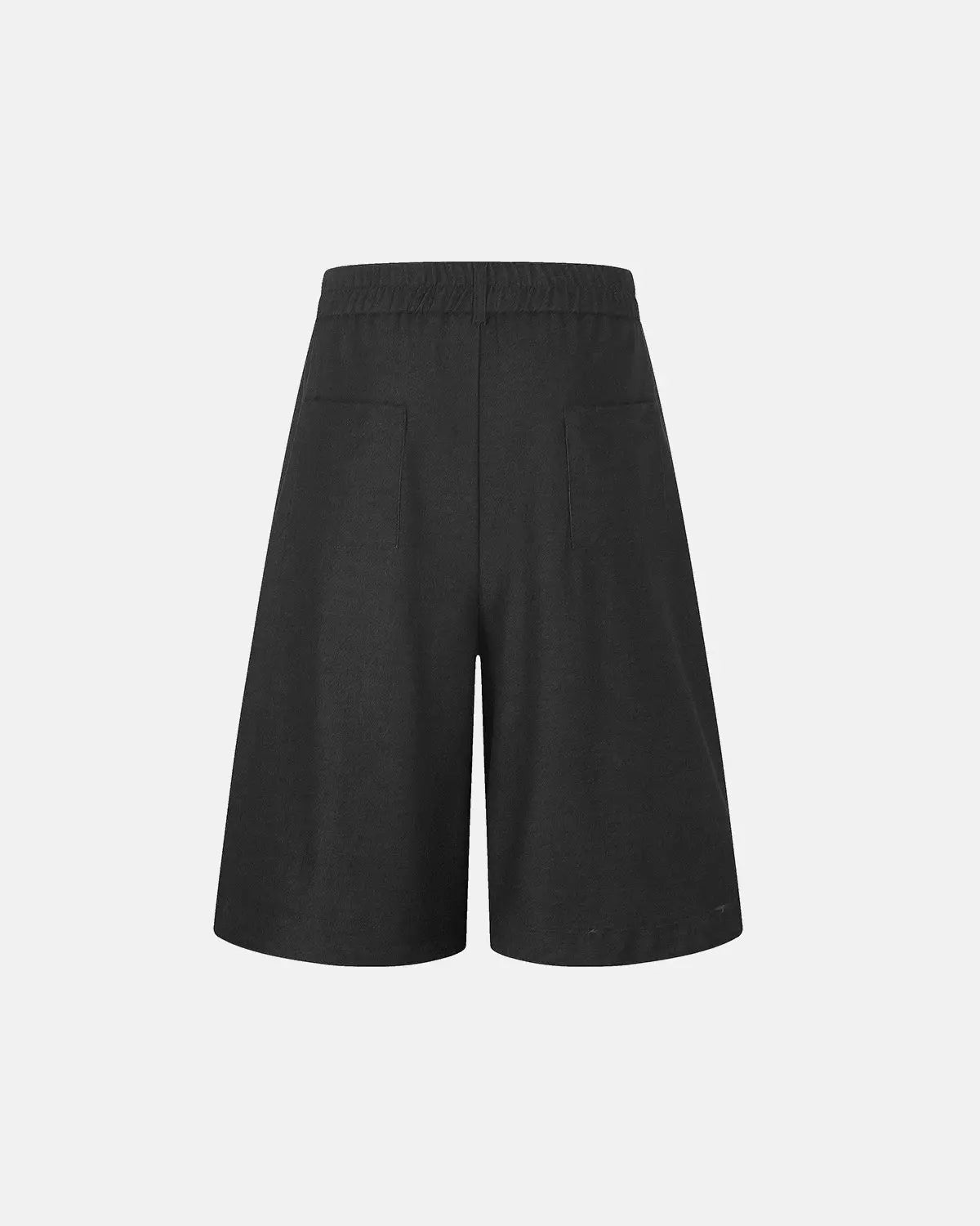Pleated Wide-Leg Tailored Shorts