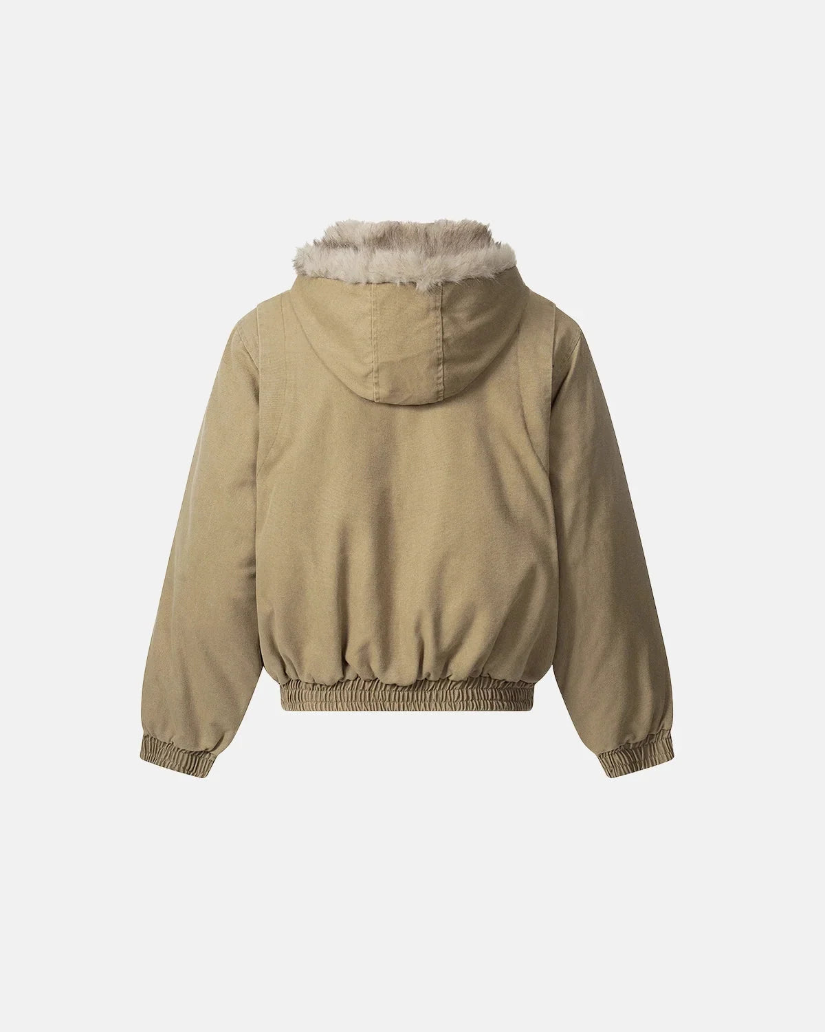 Detachable Hooded Faux Fur Padded Jacket MADXMARX