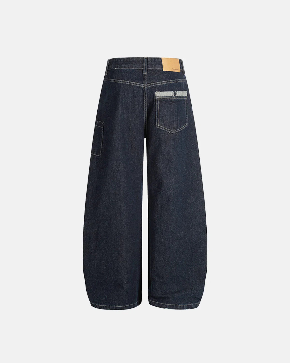 Raw Blue Deconstructed Baggy Jeans