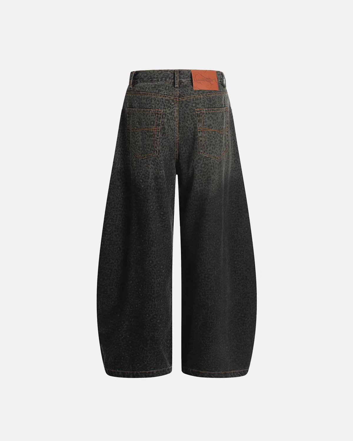Vintage Leopard Print Barrel Jeans