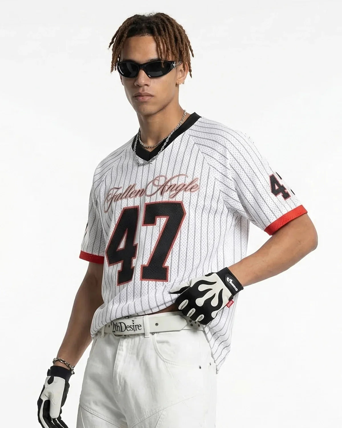 Pinstripe Number Mesh Jersey