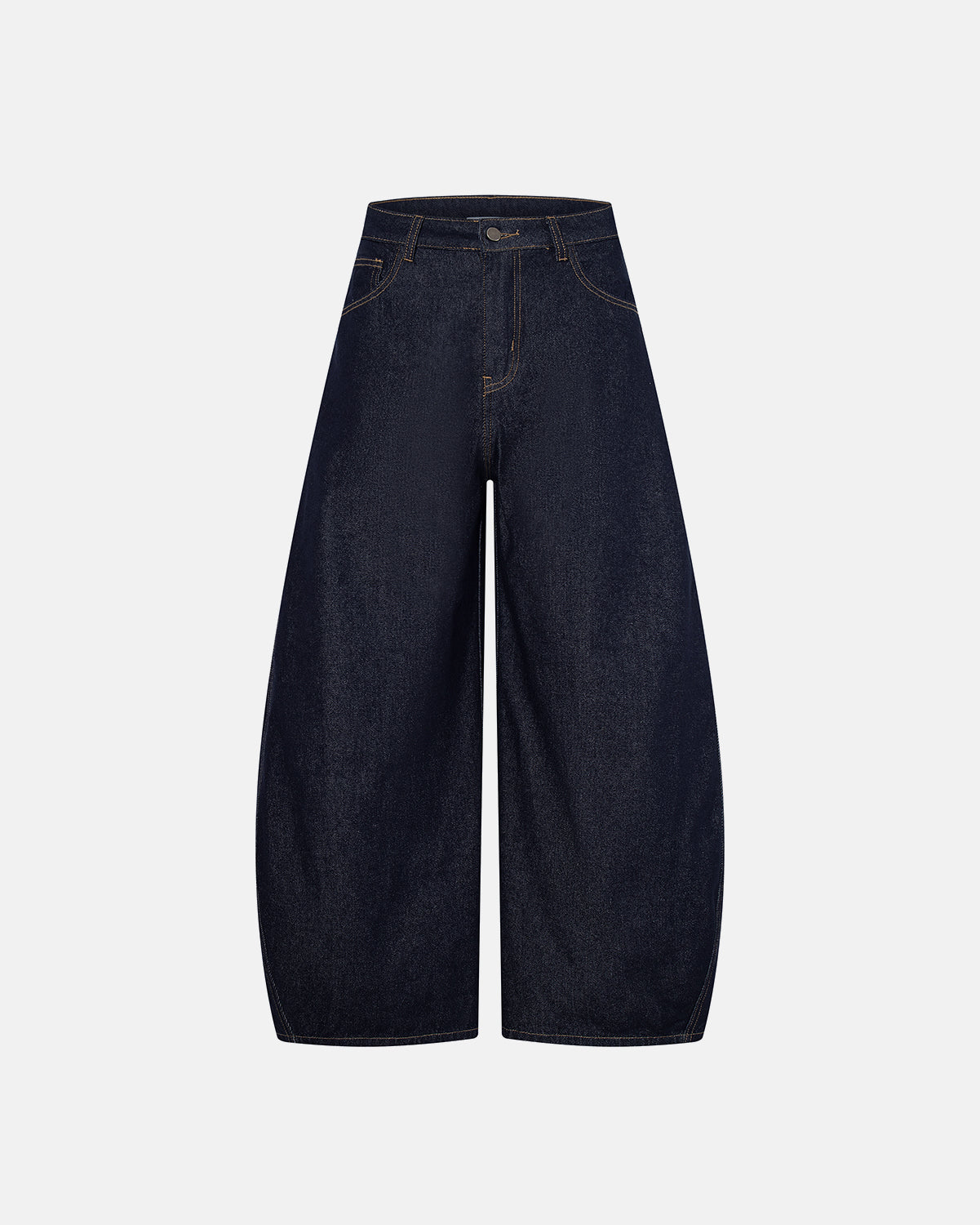 Multi Pockets Design Barrel Jeans