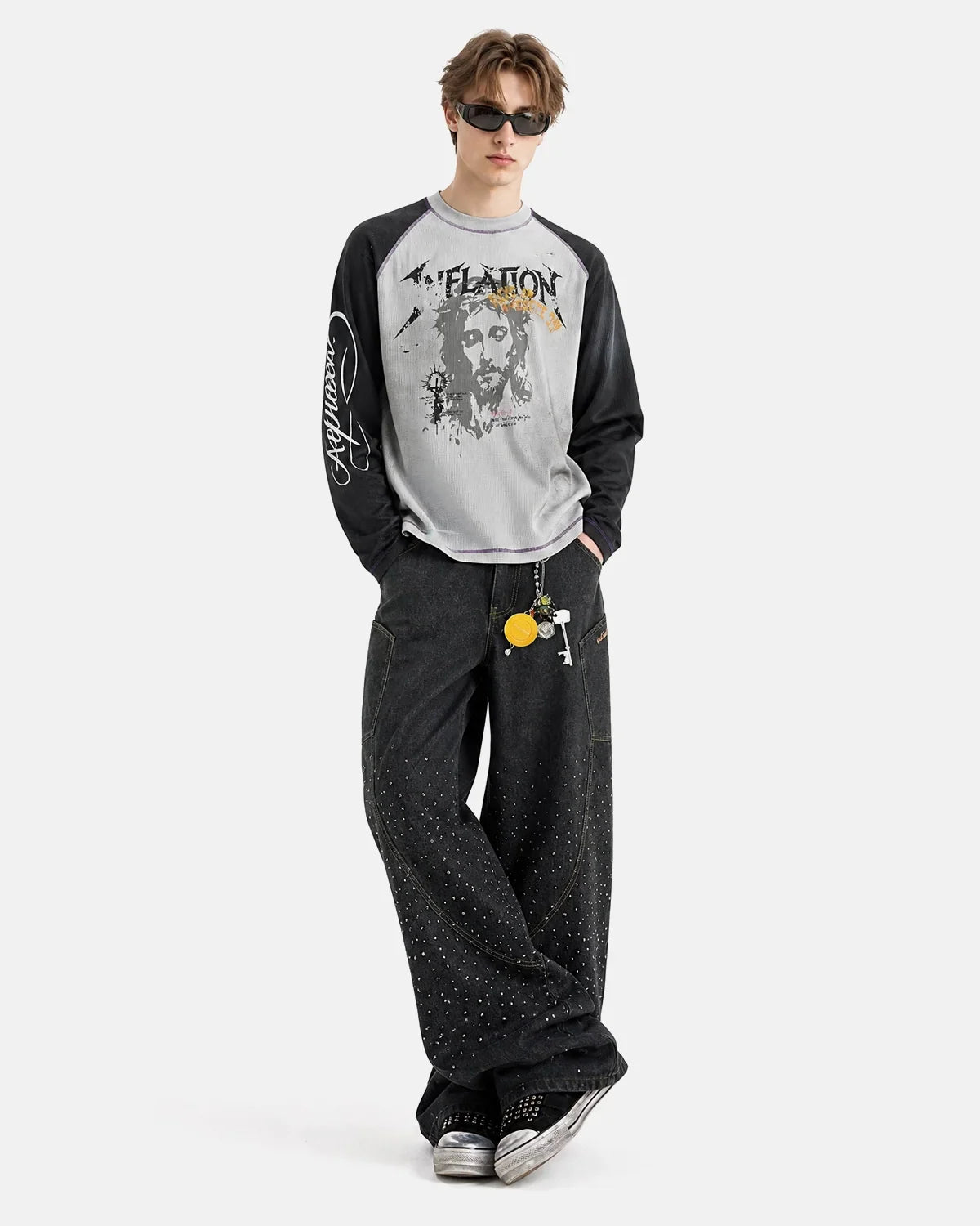 Portrait Waffle Long Sleeve Tee