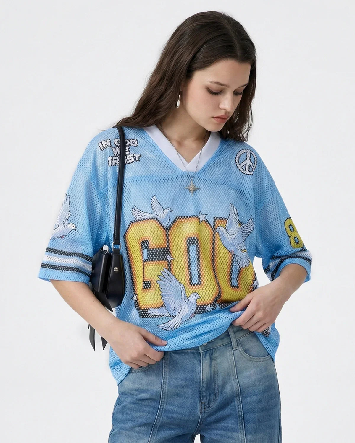 Dove Graphic Mesh Football Jersey