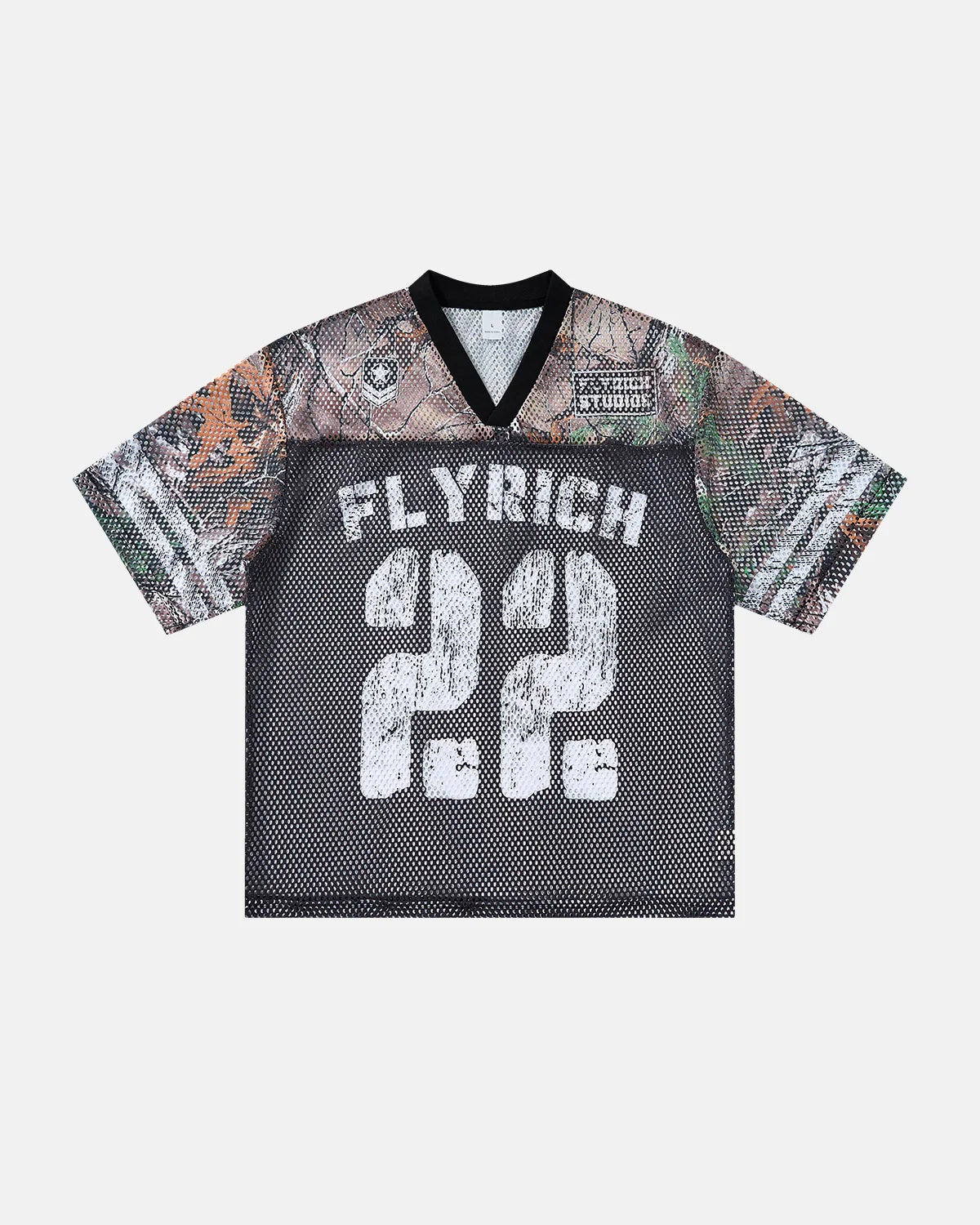 Camo Mesh Digital Print Jersey Tee