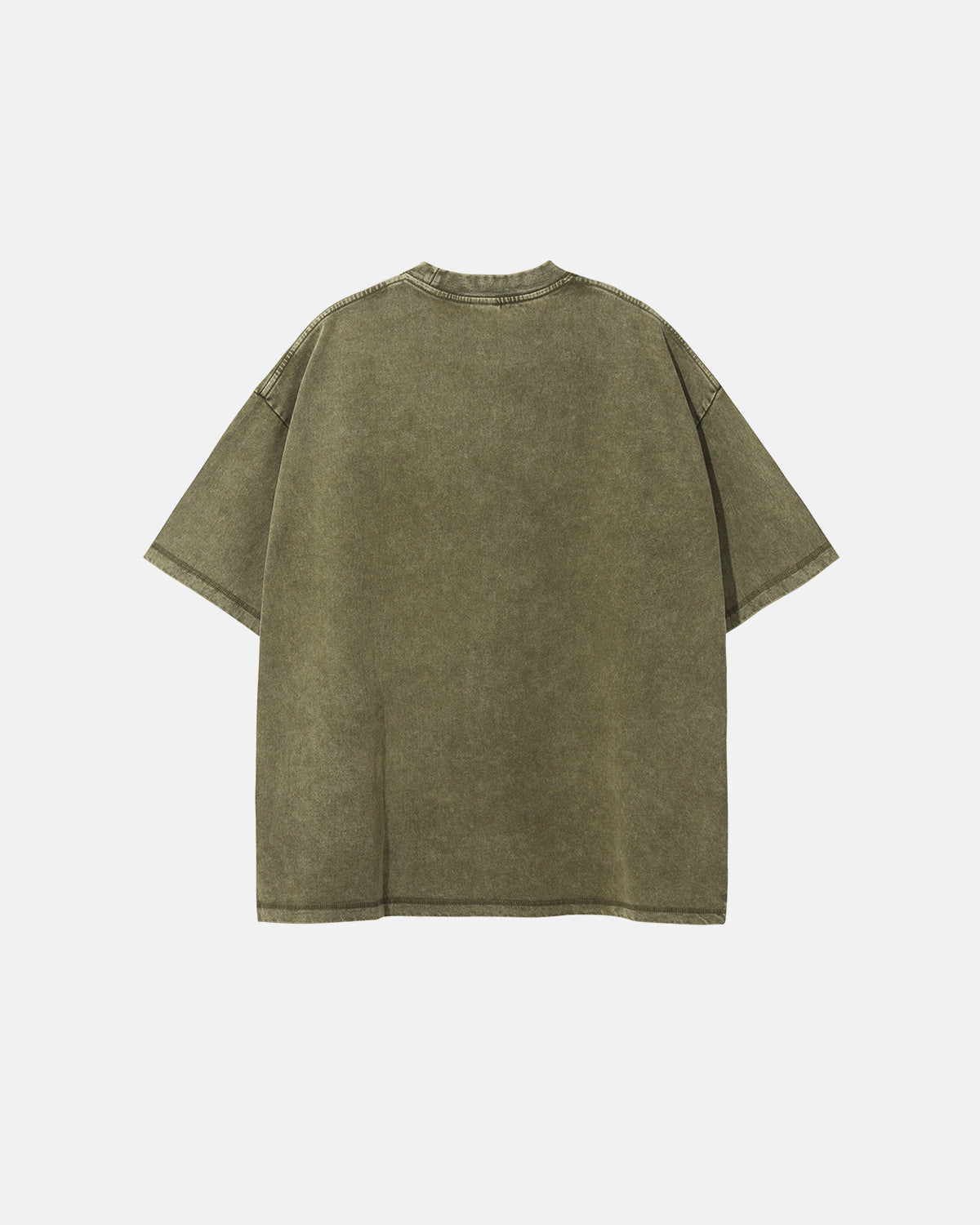 T-shirt délavé col montant