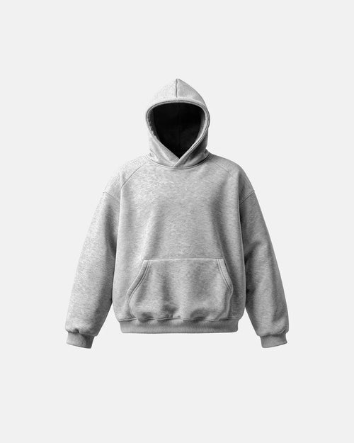 Trainingsanzug mit Kapuzenjacke aus Polarfleece - Grau meliert (Hoodie) / S
