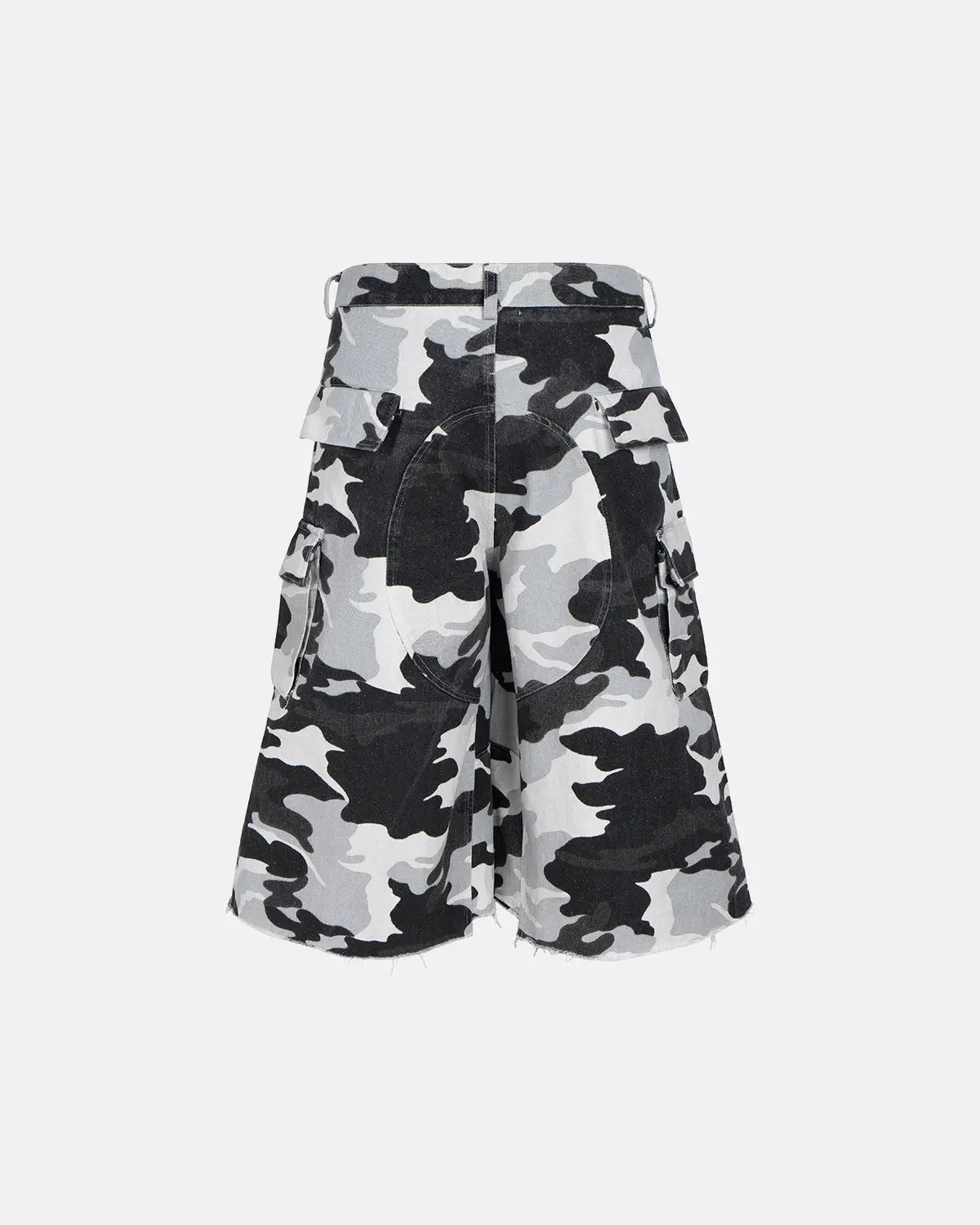 Glitter Camo Cargo Longline Shorts
